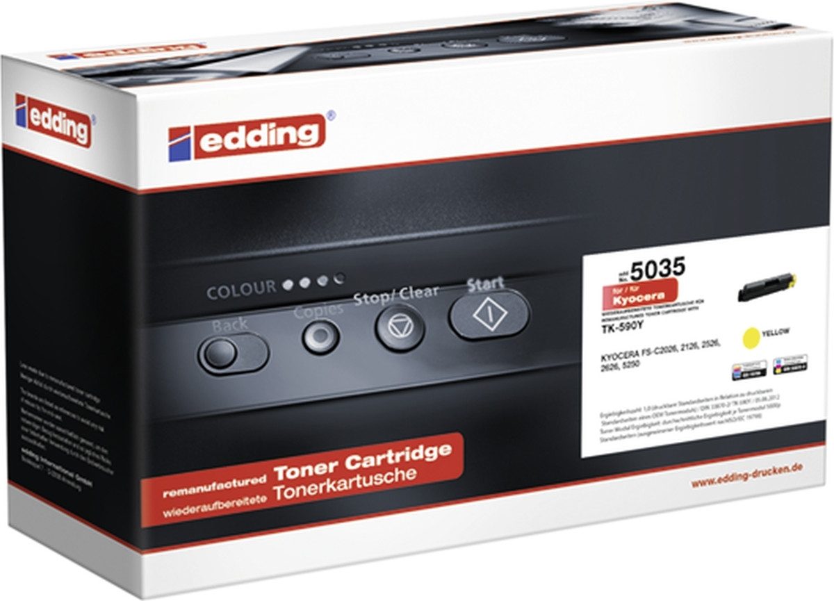 edding Tonerpatrone Toner kompatibel mit Kyocera TK-590Y yellow