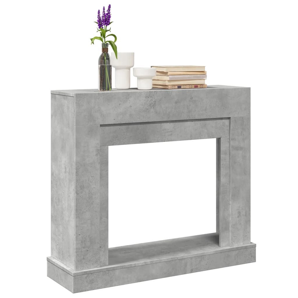 vidaXL Bodenschutzplatte NA Kaminumrandung Betongrau 100x30x87,5 cm Spanplatte