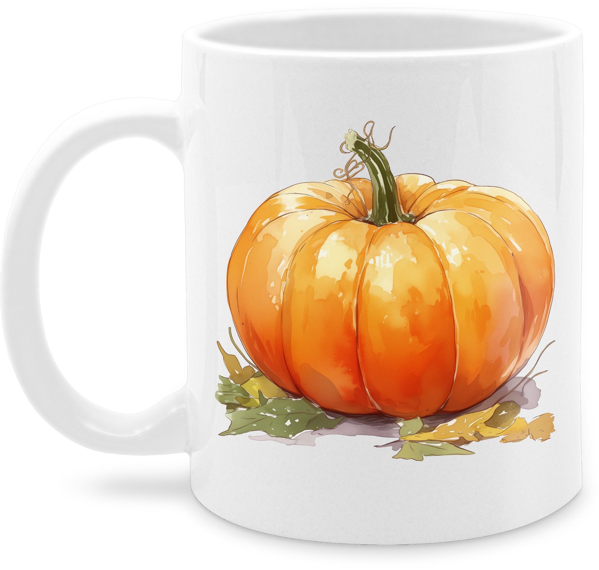 Shirtracer Tasse Herbstlicher Kürbis Design, Herbstfeste, Herbstfreunde, Kürbiszeit, Keramik, Halloween Tassen