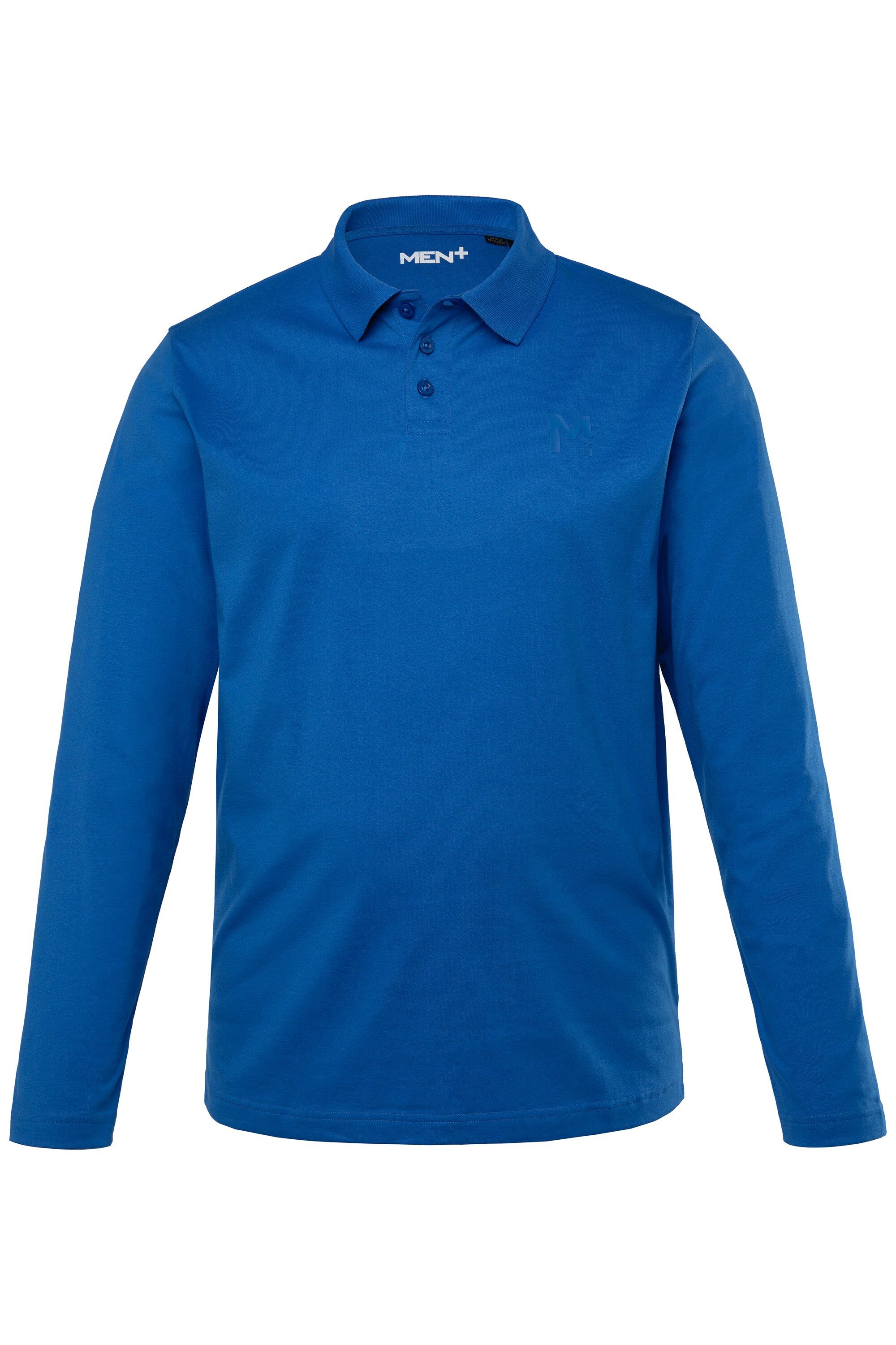 Men Plus Poloshirt Men+ Langarm-Poloshirt Basic Rundhals bis 8 XL günstig online kaufen