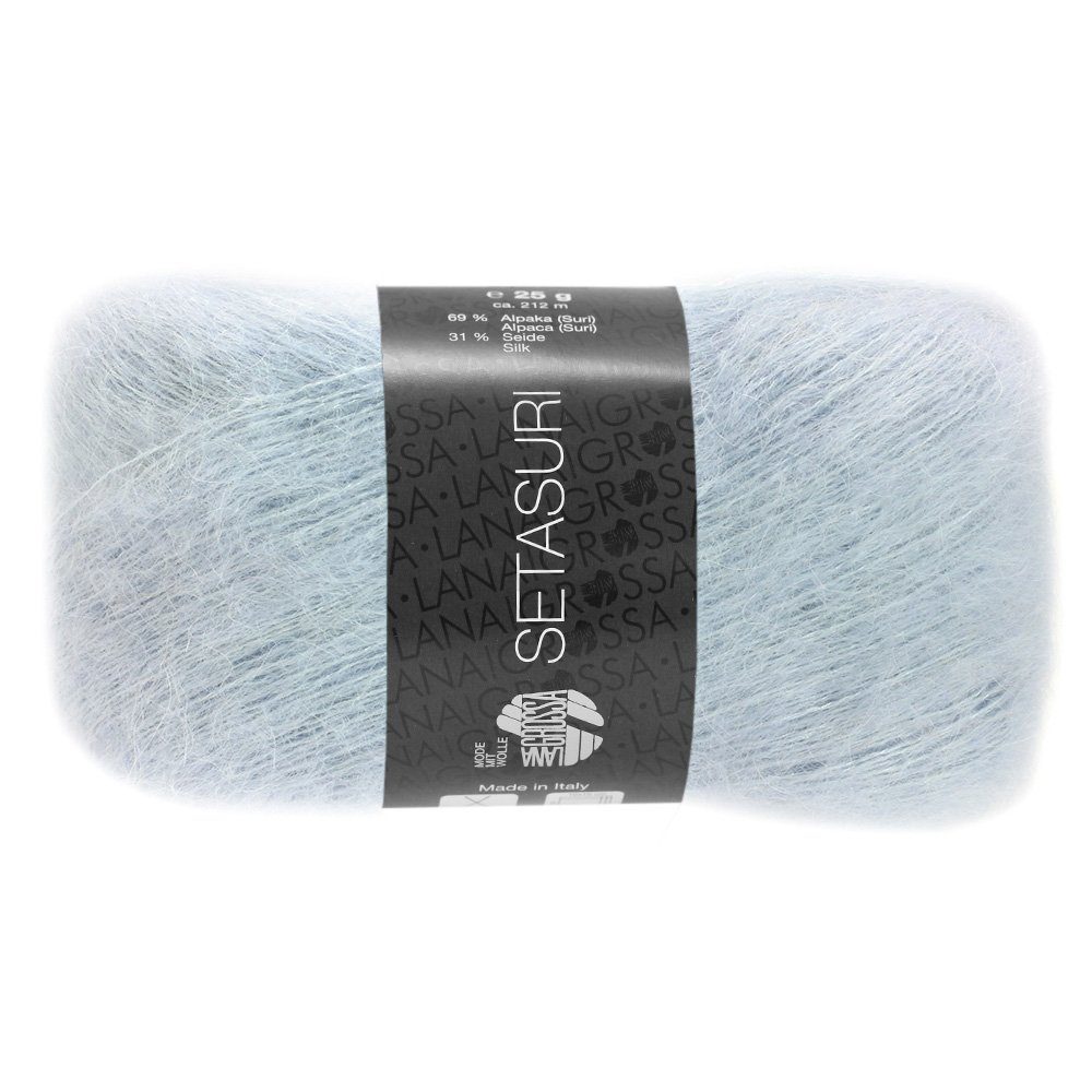 LANA GROSSA SETASURI Häkelwolle, 212 m (Feines Lace-Garn aus Alpaka (Suri) und Seide), 25 g