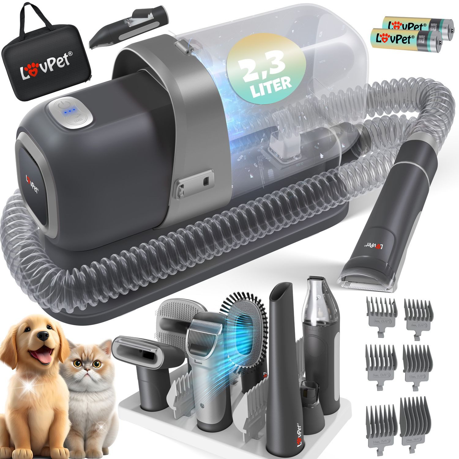 Lovpet Hundeschermaschine, mit Staubsauger Leise Schermaschine günstig online kaufen
