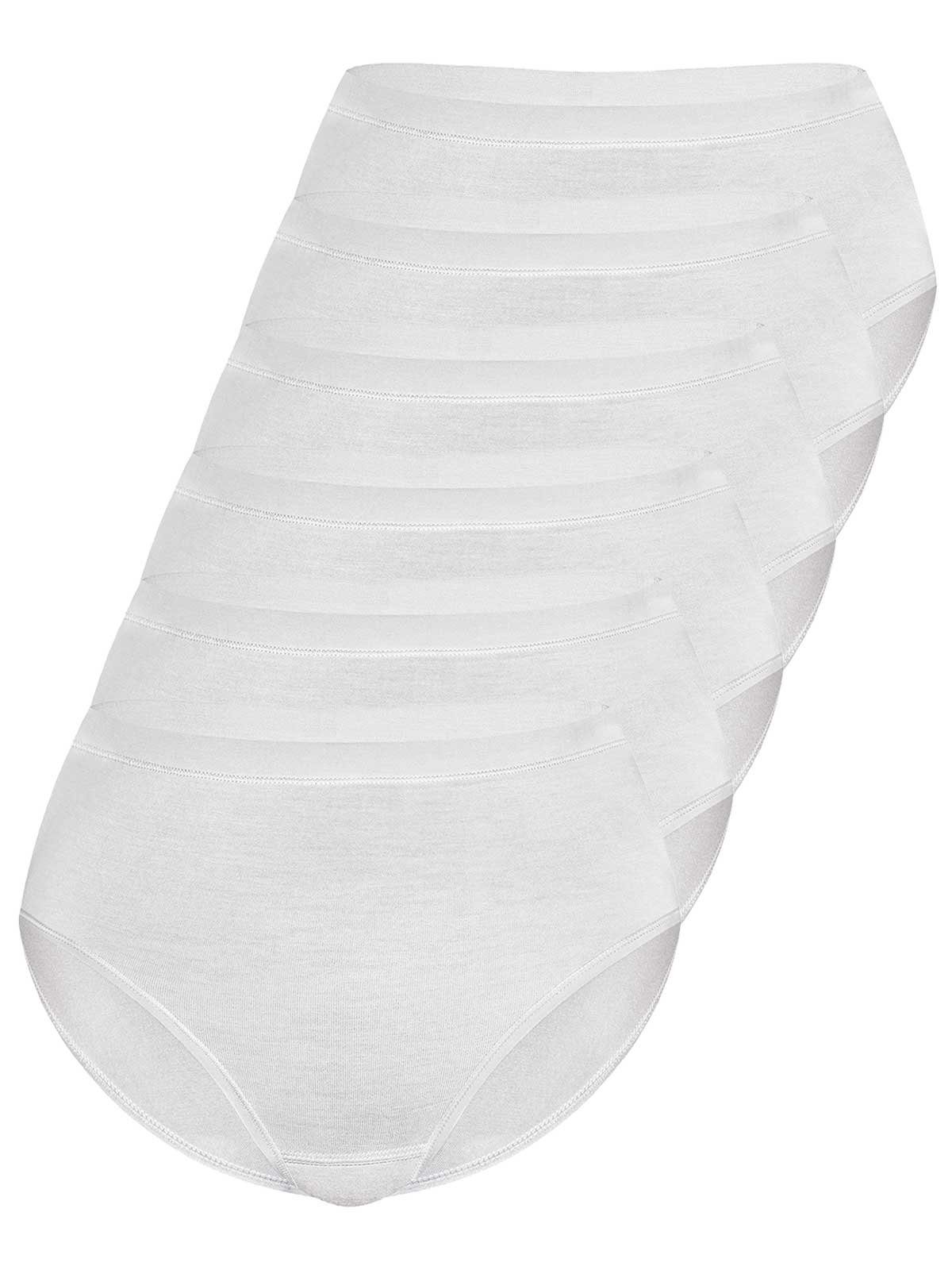 Slip Hüftslip 6-St) Sparpack 6xwhite 6er SKIN Sassa Midi (Spar-Set, LOVELY Zwickel