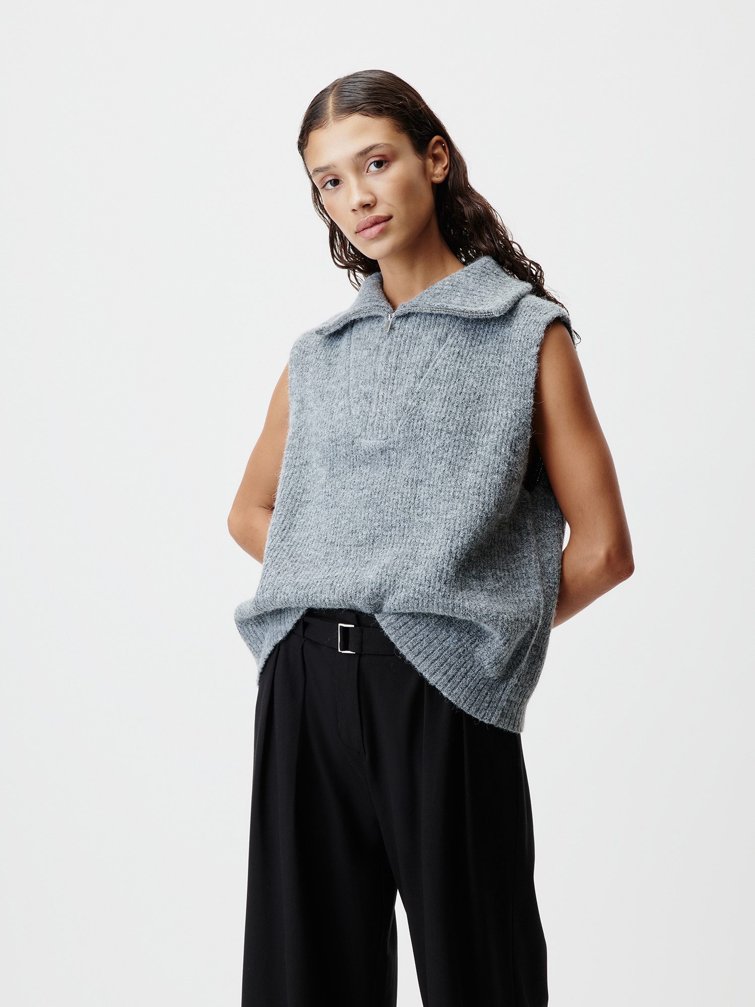 LeGer Pullunder Blakely, LeGer by Lena Gercke grob gestrickte Struktur, melierte Optik