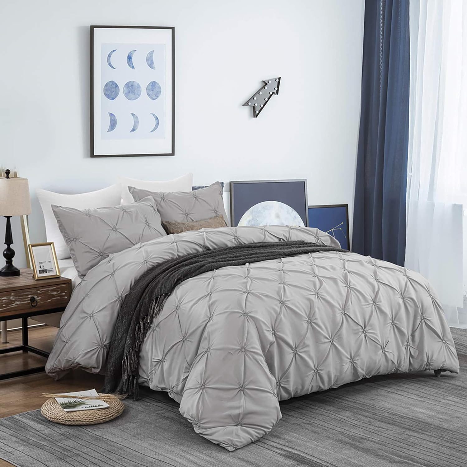 ibettertec Bettwäsche Bettwäsche Pinch Pleat Bettbezug günstig online kaufen