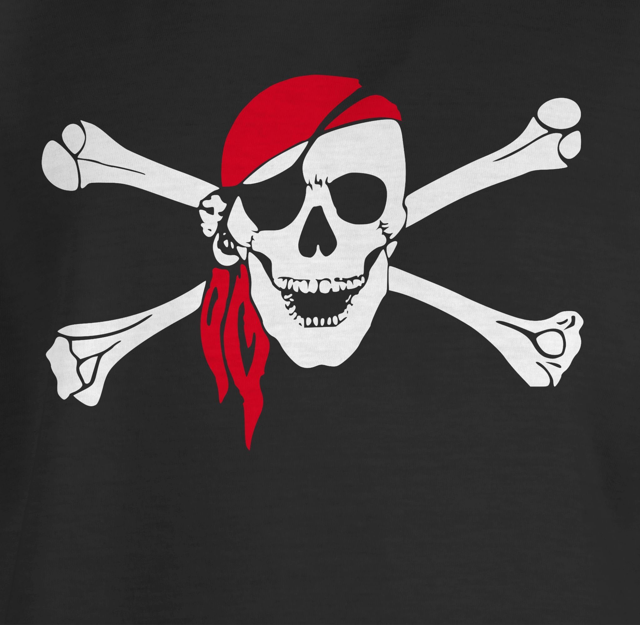 T-Shirt Pirat Totenkopf 1 Schwarz Shirtracer Kindermotive Kopftuch
