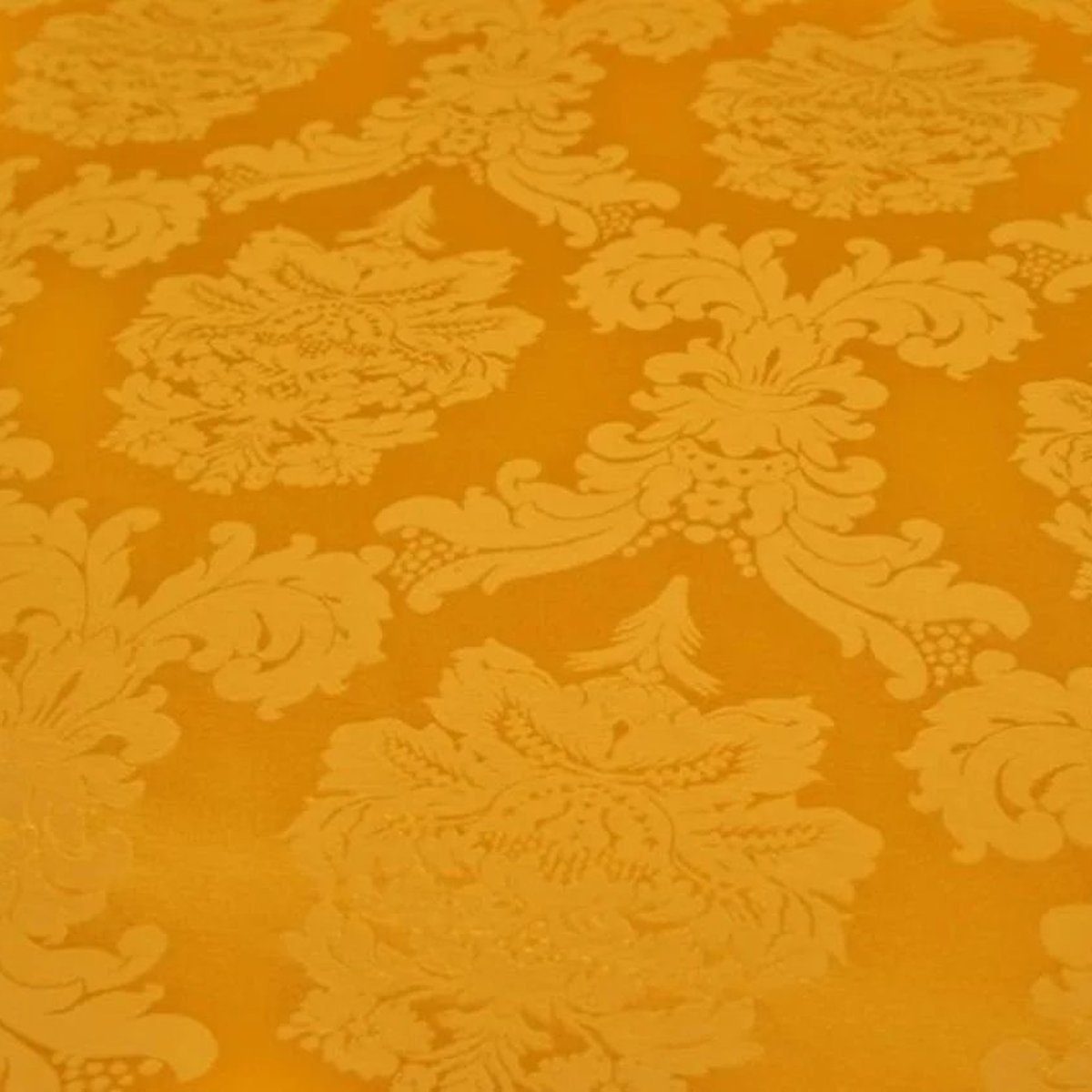Stofferia Stoff Dekostoff Satin Jacquard Damasco Gold, Breite 280 cm, Meterware