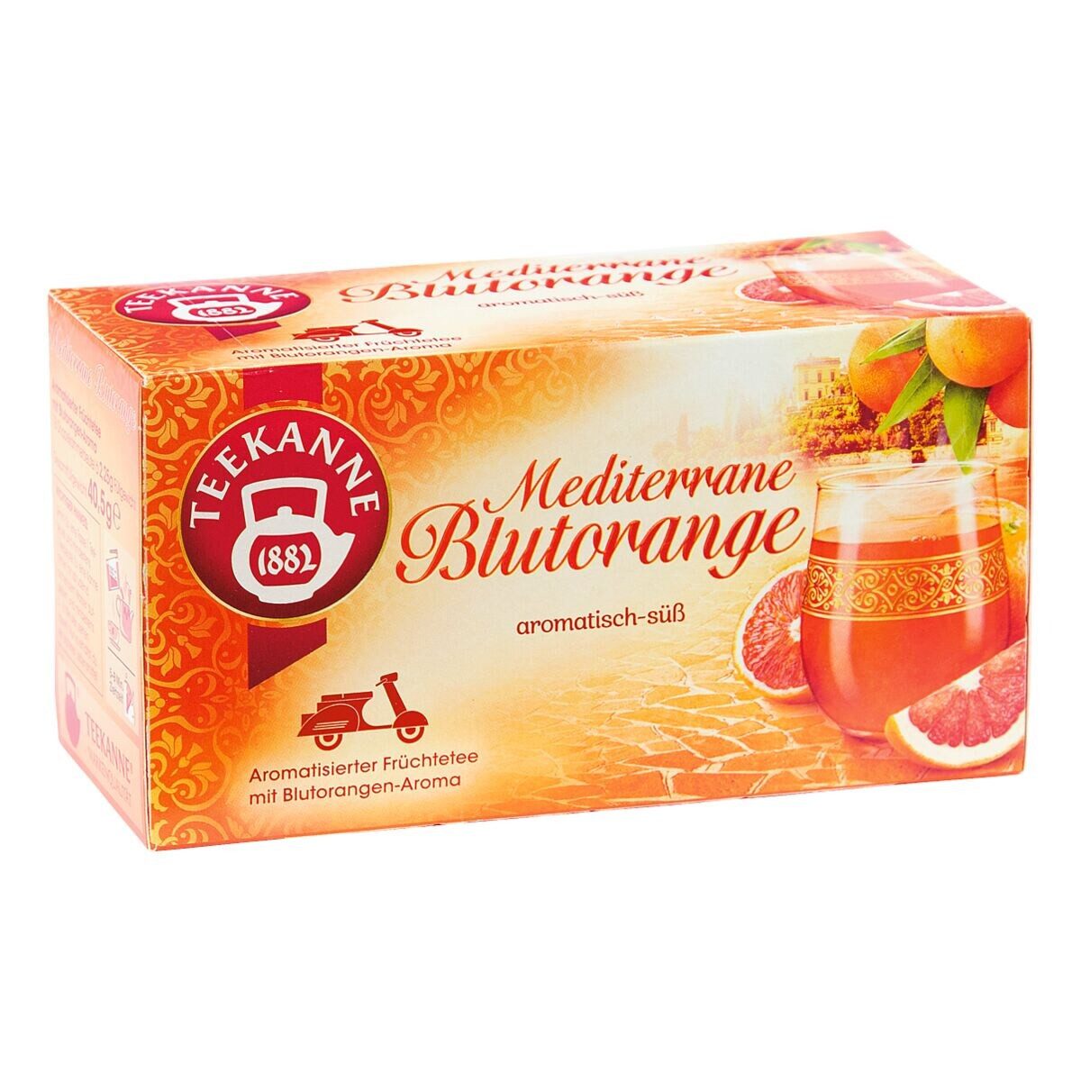 TEEKANNE Tee Mediterrane Blutorange, 18 Beutel, Früchtetee