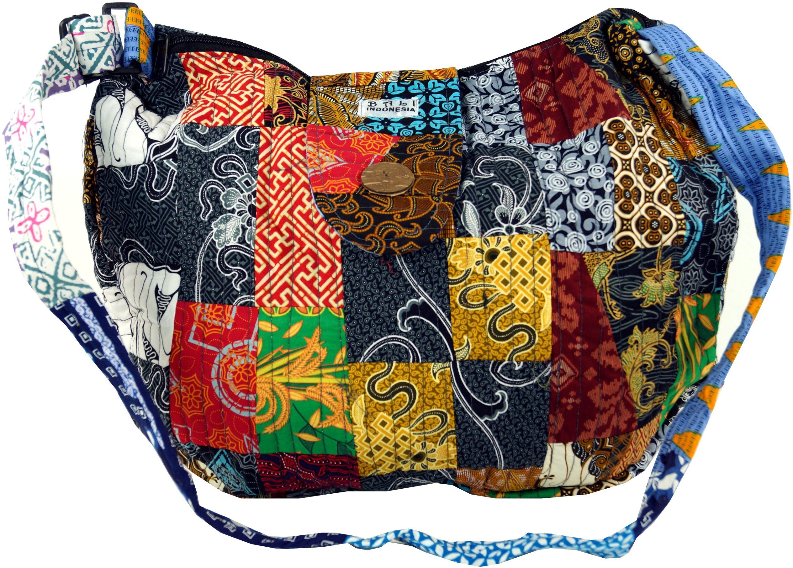 Guru-Shop Schultertasche Patchworktasche Bali