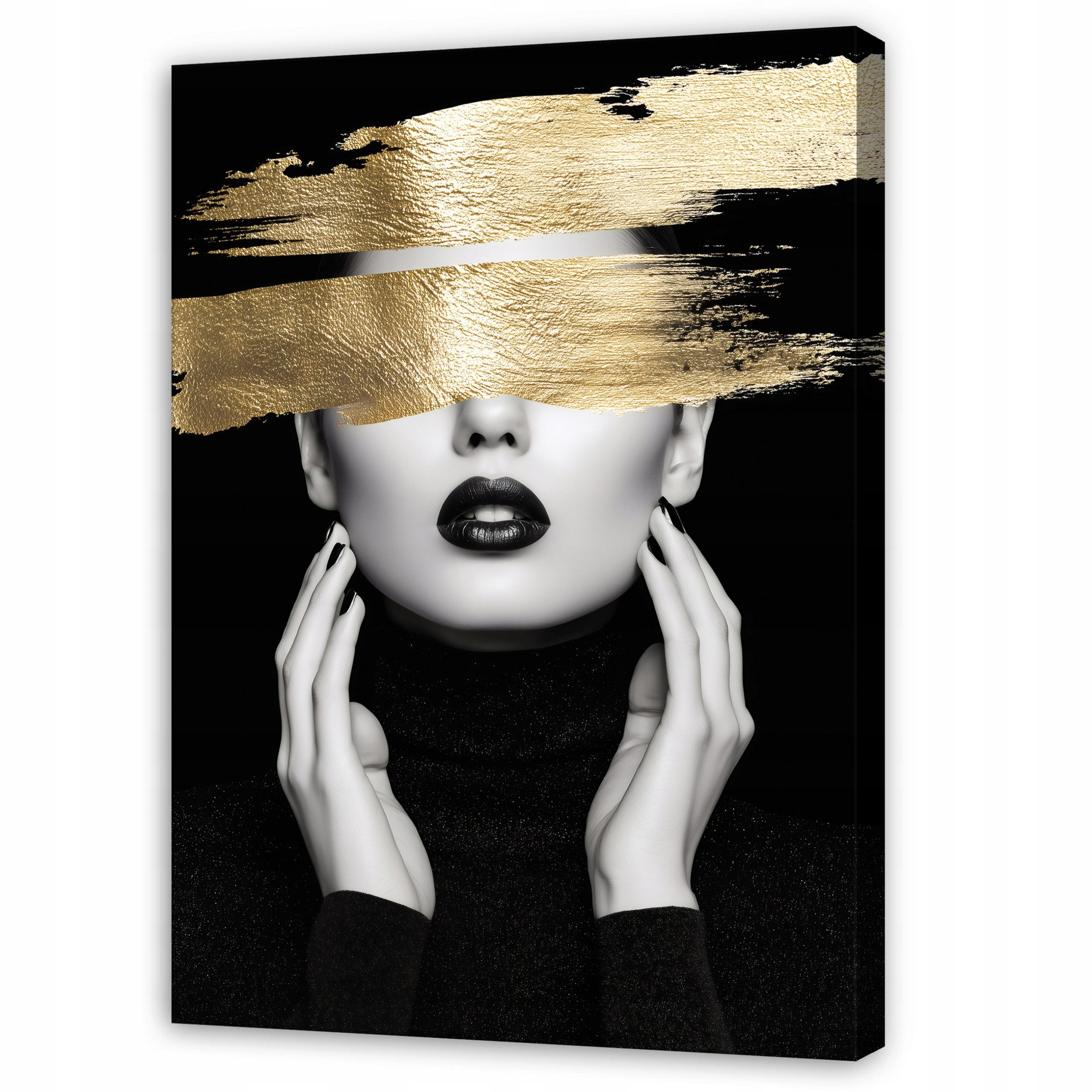 Wallarena Fototapete Frau Gesicht - Schwarz - Elegant - Vlies - Schlafzimmer, glatt, 30x40x2cm