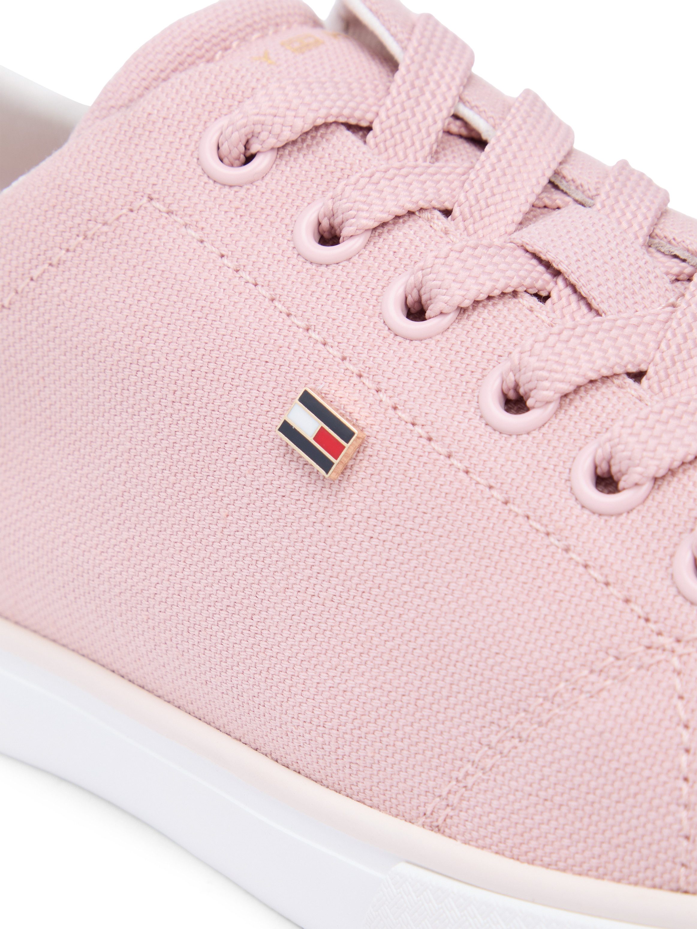Tommy Hilfiger TH LOW PROFILE VULC CANVAS Plateausneaker Halbschuh, Schnürer, Freizeitschuh mit gepolstertem Schaftrand