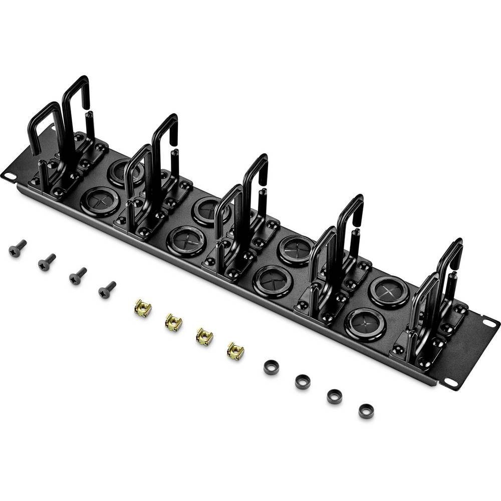 Renkforce Netzwerkschrank 48.26 cm (19) Rangierpanel mit 10 drehbaren RF-3525040, 360° drehbare Kabelführungsbügel