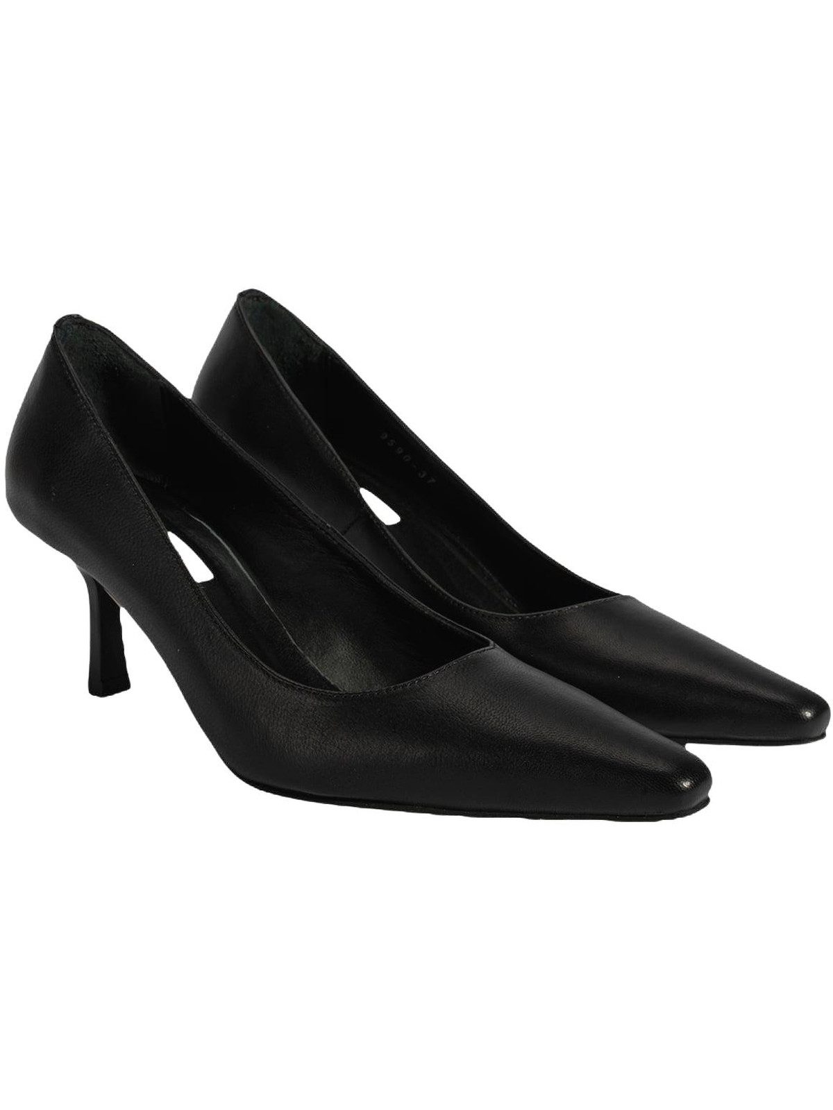 Damen-Slipper – Obermaterial aus Leder, mittelhoher Stilettoabsatz, z Pumps