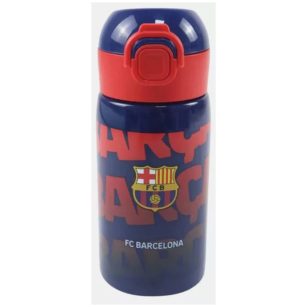 FC Barcelona Trinkflasche FC Barcelona Barca Aluminium-Trinkflasche mit Strohhalm 500 ml