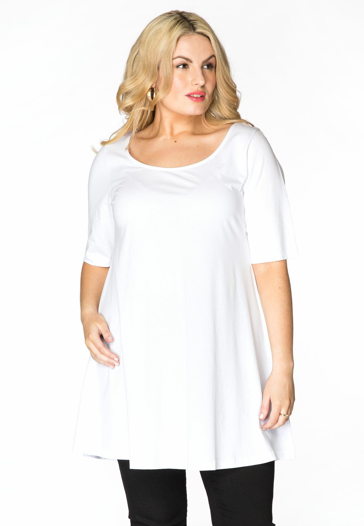 YOEK Langarmshirt Damen Tunika Große Größen