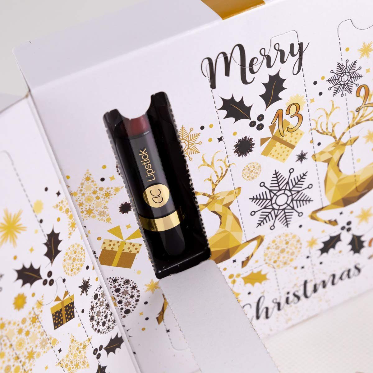 Schminke Advent 24 im umfangreiches mit vom ACCENTRA Adventskalender Make-up Beauty-Adventskalender Kleinigkeiten Schmink-Set Styling Kosmetik-Spiegel Zehenspreizer,