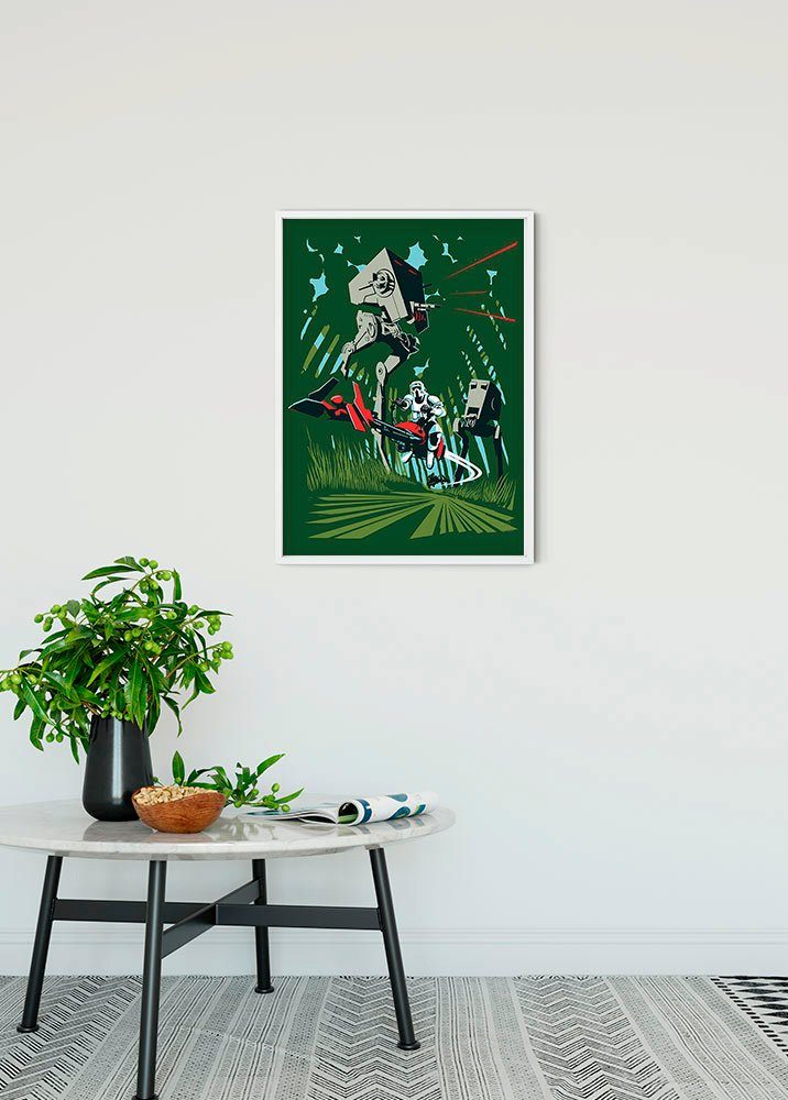 Komar Bild Star Wars Classic Vector Endor, Star Wars (1 St), Wandbild zur Dekoration im Kinderzimmer - ohne Rahmen