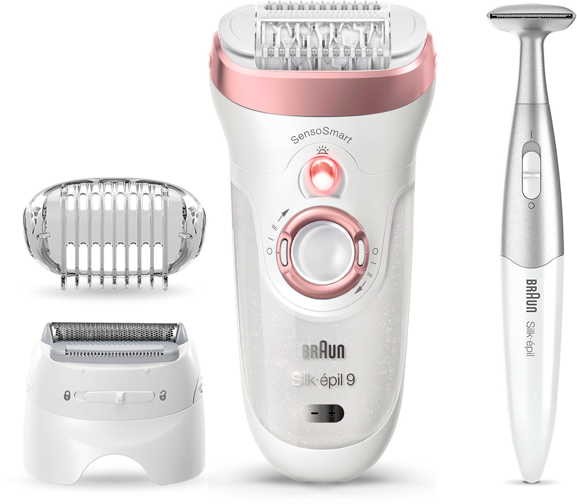 Braun Epilierer Silk-épil 9 9-890, Aufsätze: 4 St., für Frauen für eine ...