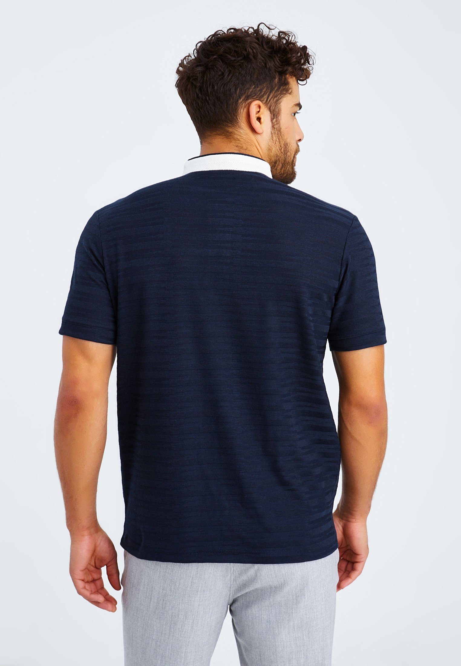 Leif T-Shirt Polo LN-55275 Herren blau Nelson T-Shirt