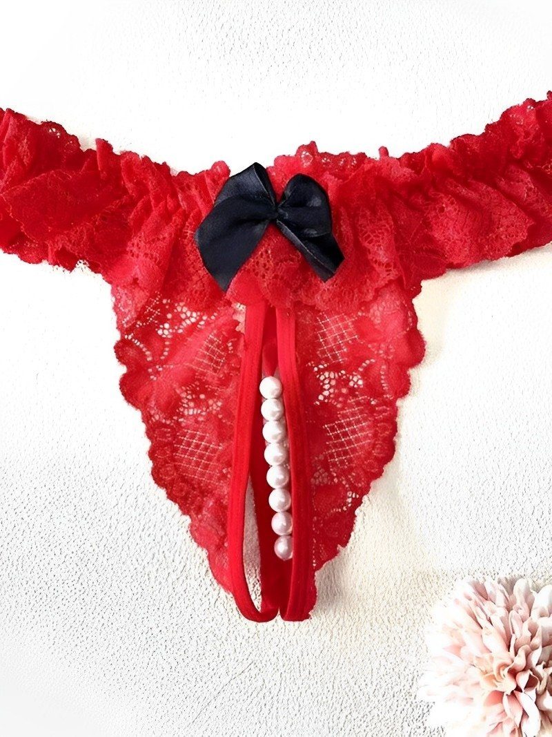 Tanga-Ouvert Damenslip, sexy Unterwäsche, Dessous mit Ouvert