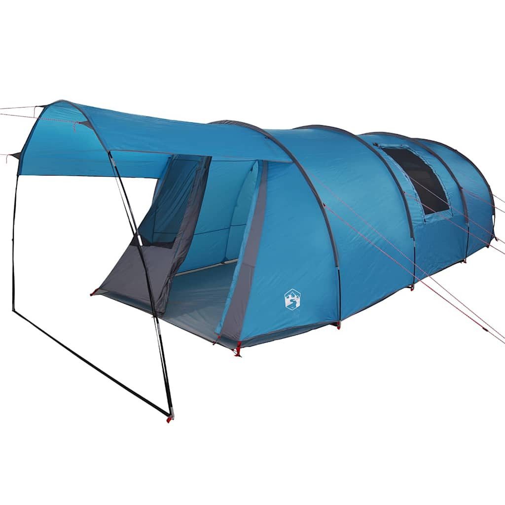 Tunnelzelt Tunnelzelt 4-Personen mit Dach Blau und Grau 740 x 370 x 220 cm
