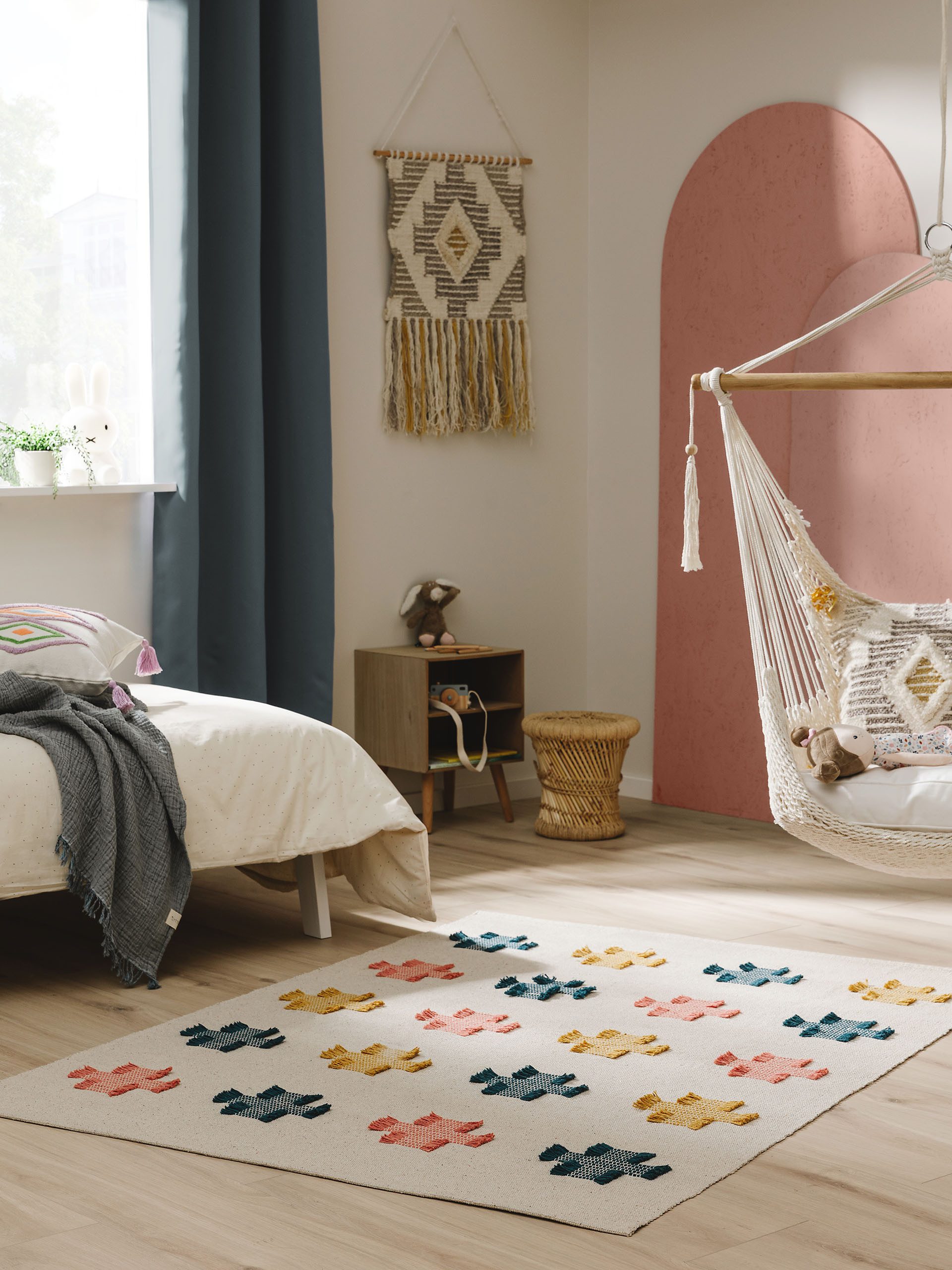 benuta Kinderteppich Pauli, rechteckig, Höhe: 11 mm, Kunstfaser, Berber, Ethno-Style, Wohnzimmer