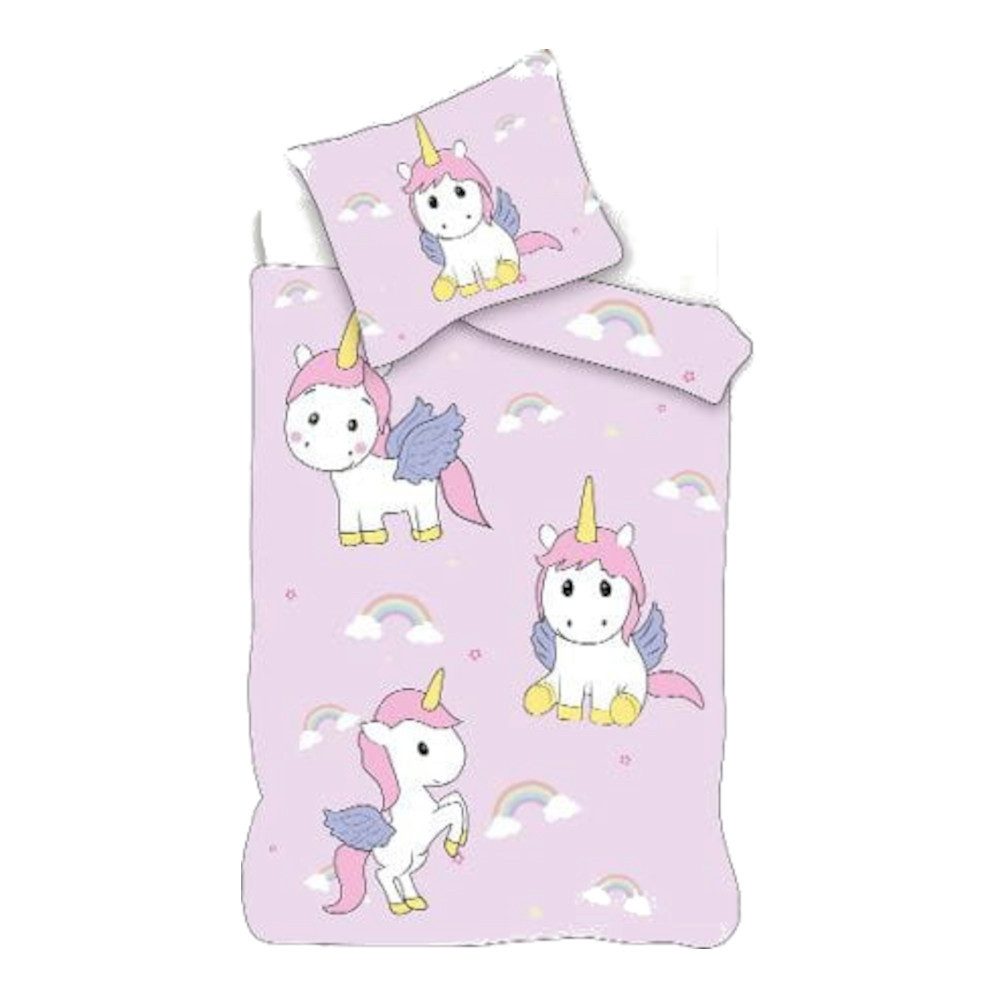 BrandMac Babybettwäsche Einhorn Baby-Bettwäsche 100 x 135 cm, Rosa, 100 % B günstig online kaufen