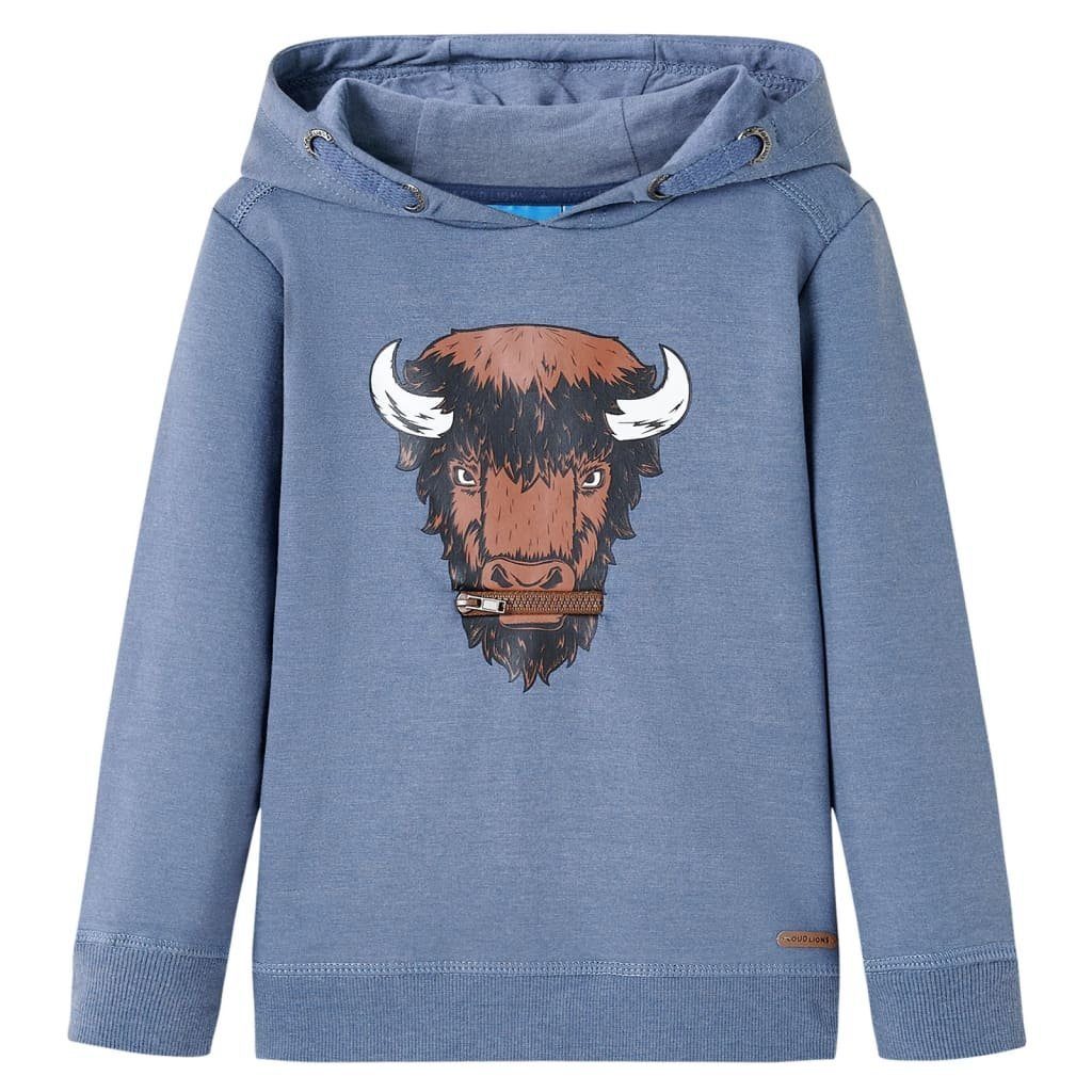 Kapuzenpullover Kinder-Kapuzenpullover Blau Melange 140