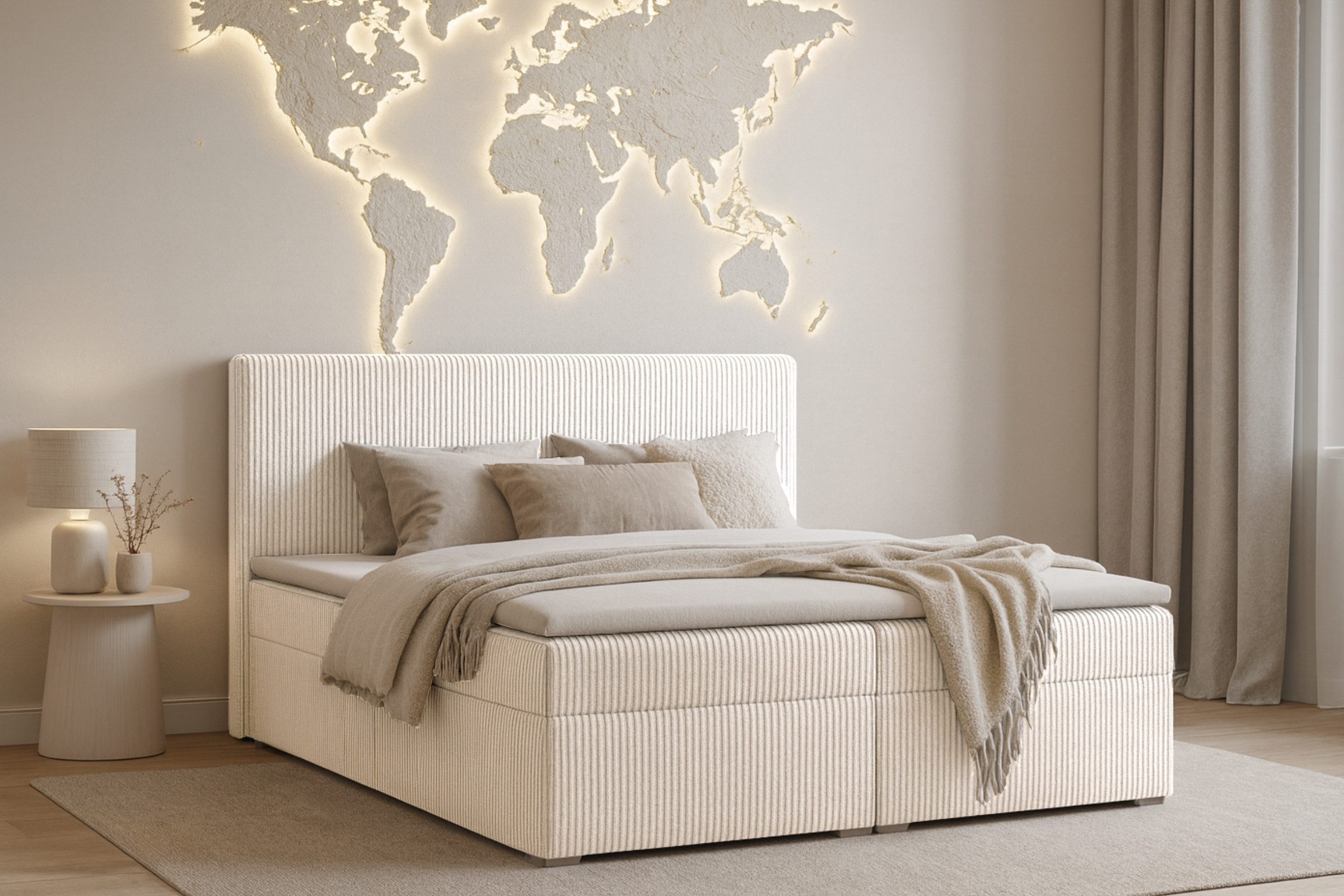 Deine Möbel 24 Boxspringbett LOFT IV Boxspring Komplettbett Polsterbett Bon günstig online kaufen