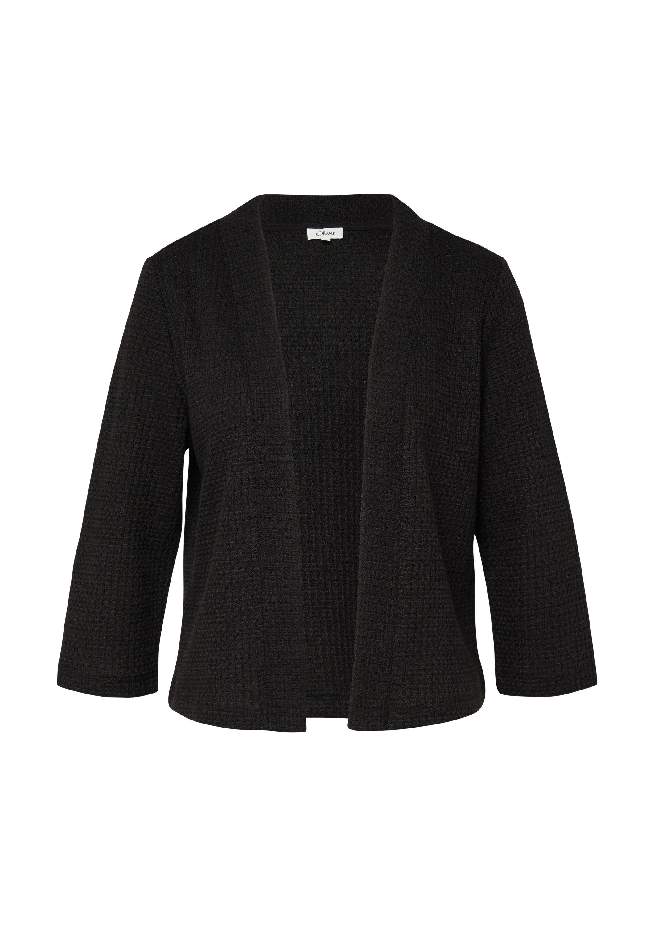 s.Oliver Cardigan Indoor-Jacke Leichte Jacke aus Strukturjersey
