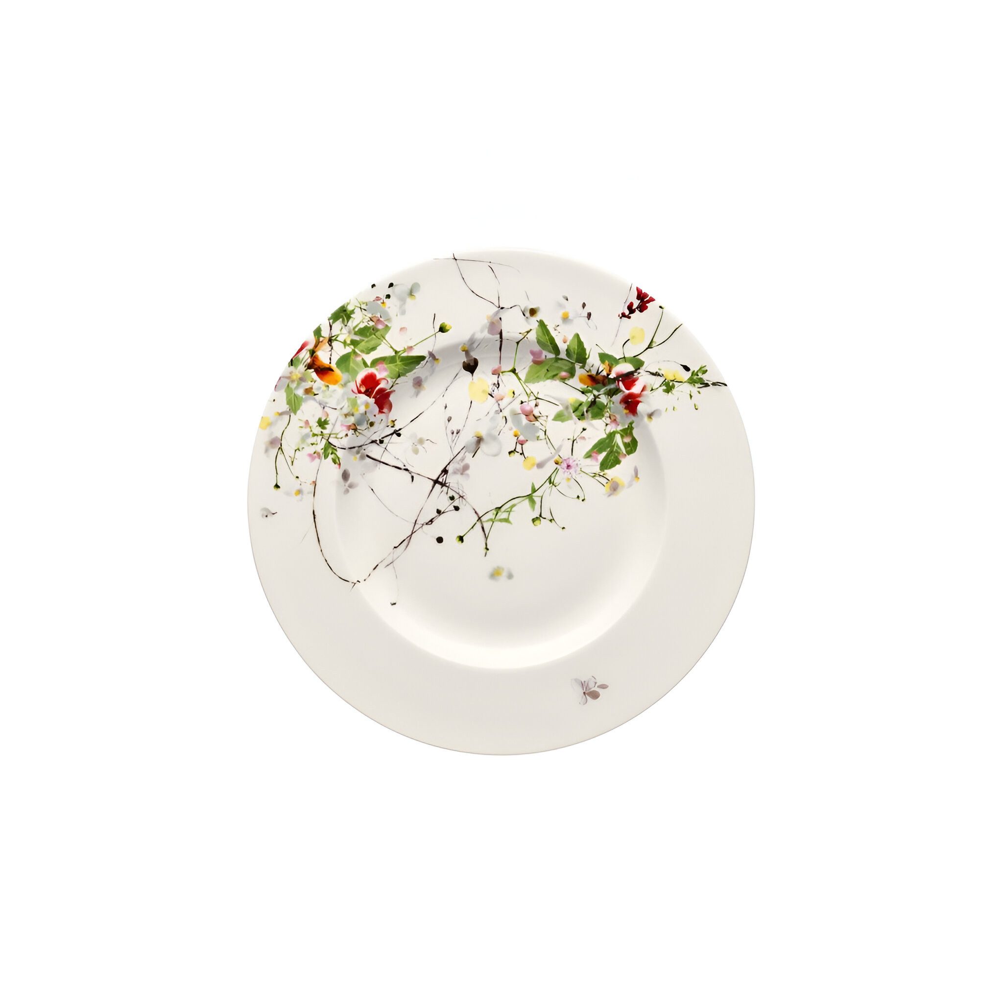 Rosenthal Frühstücksteller Frühstücksteller 19 cm Fahne / Brotteller - BRILLANCE FLEURS SAUVAGES, Lebensmittelkontaktsicher + Mikrowellengeeignet + Spülmaschinenfest