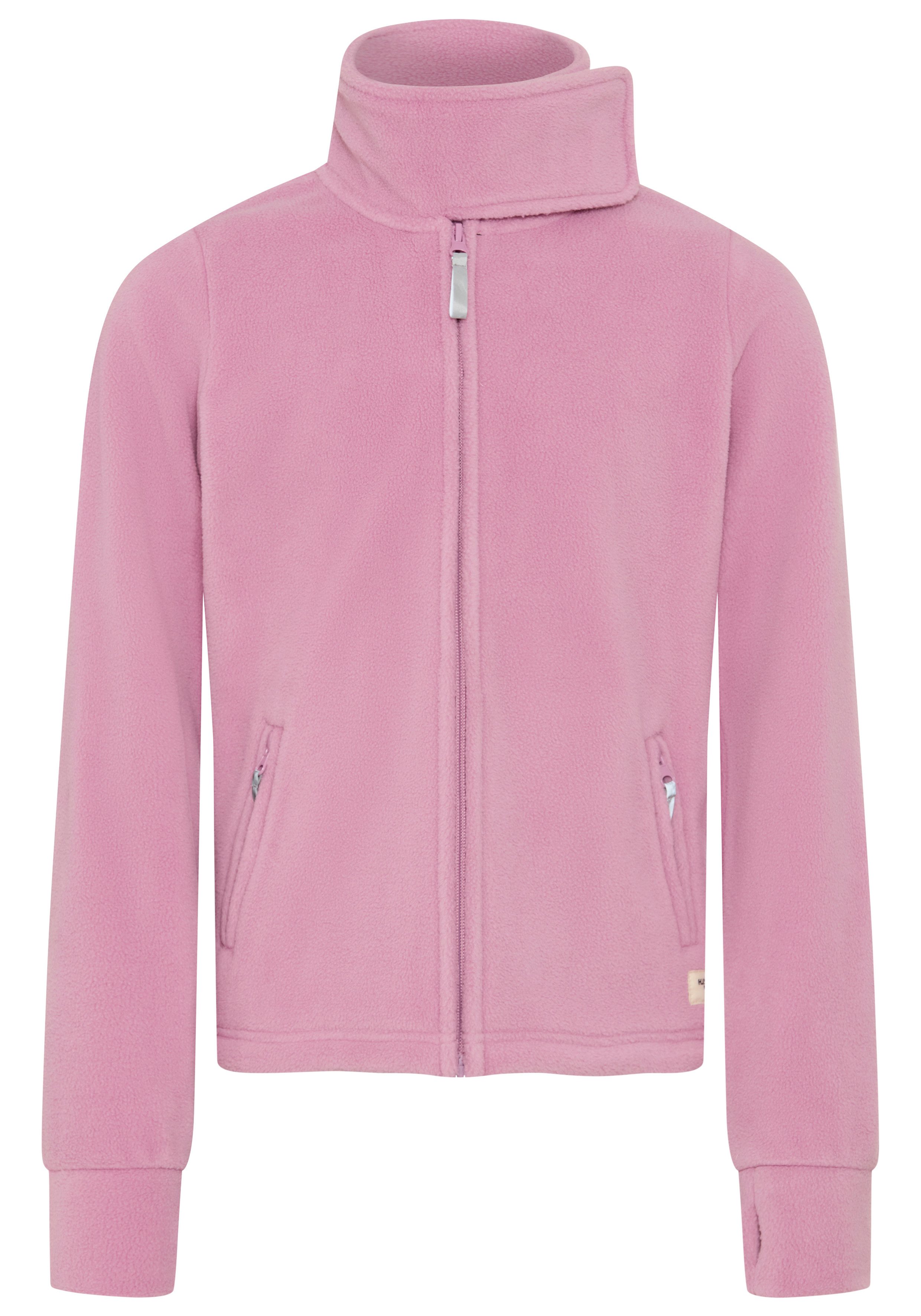 H.I.S Fleecejacke H.I.S Fleecejacke mit extra breitem Stehkragen Weiche Fleecejacke, Basic-Passform, po-bedeckende Länge – Bild 5 von 5