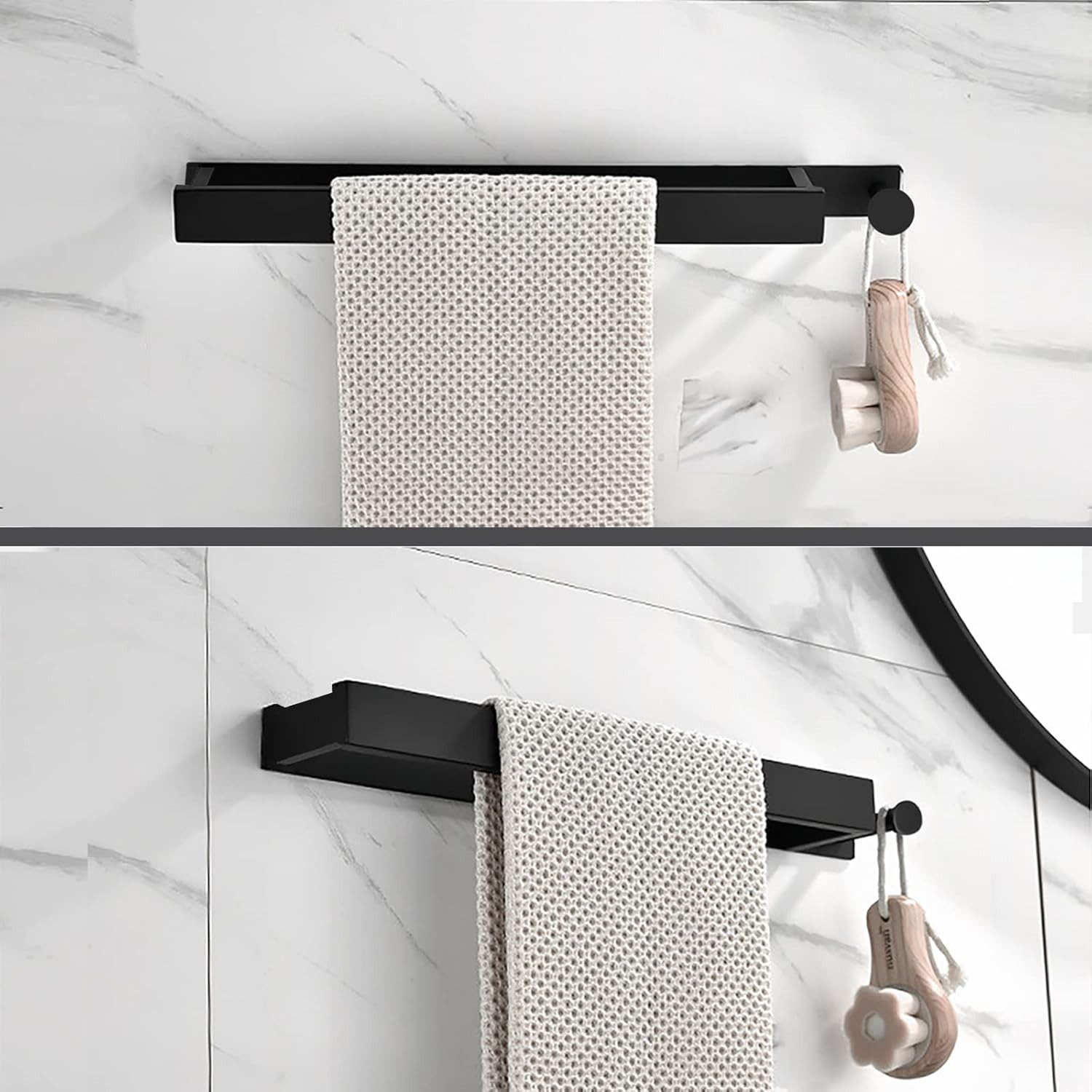 SURFOU Handtuchhalter Handtuchstange Ohne Bohren schwarz günstig online kaufen