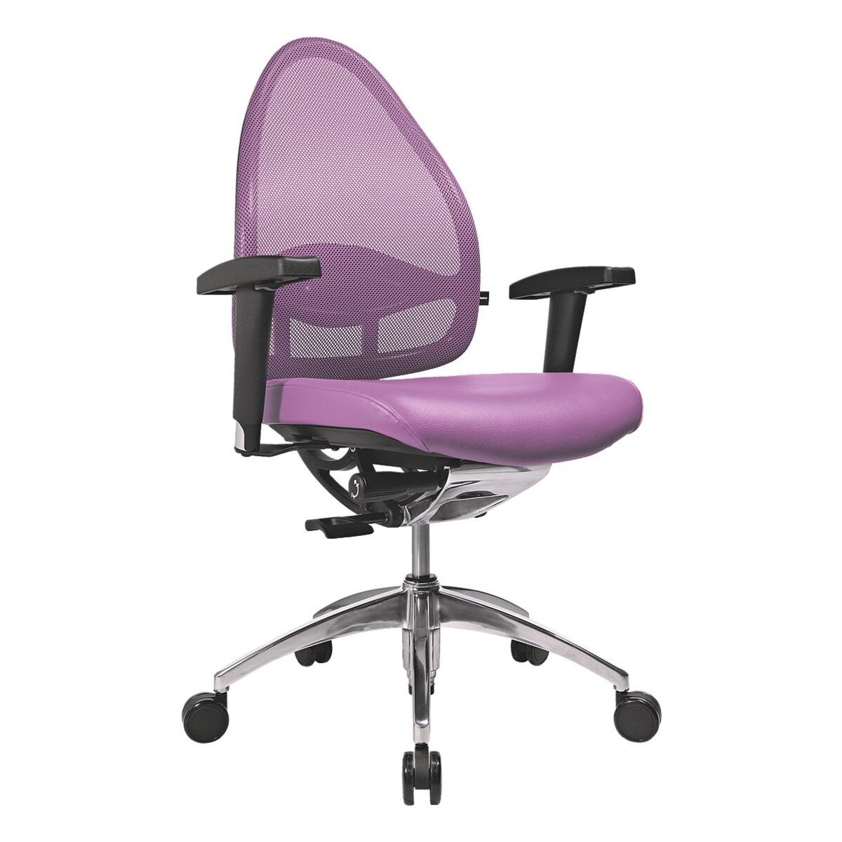 TOPSTAR Schreibtischstuhl Open Base, mit Muldensitz / Body-Balance-Tec / Lordosenstütze, (ohne Armlehnen) lila