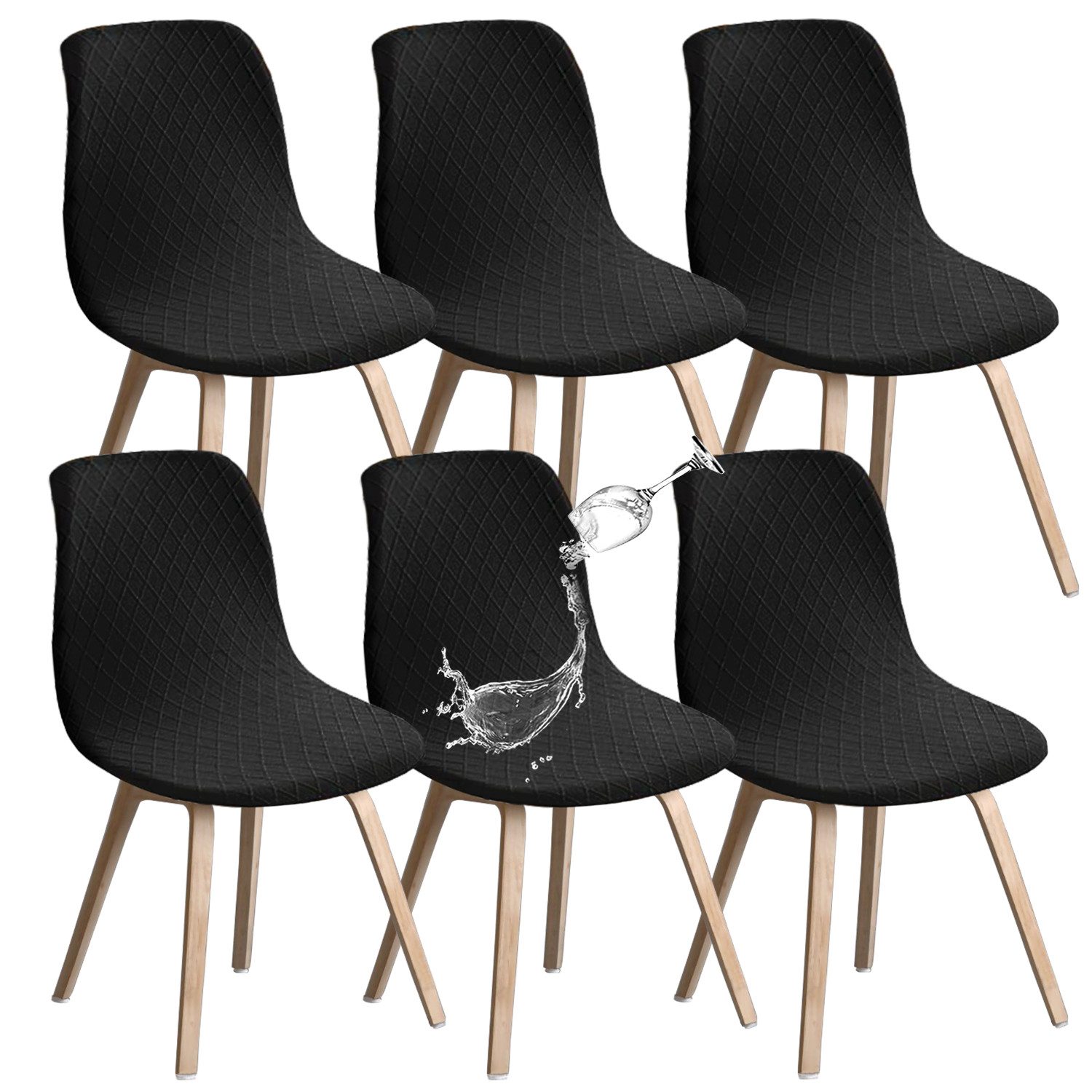 BYSURE Stuhlbezug Stretch Stuhlbezug Jacquard Esszimmerstühlhussen günstig online kaufen