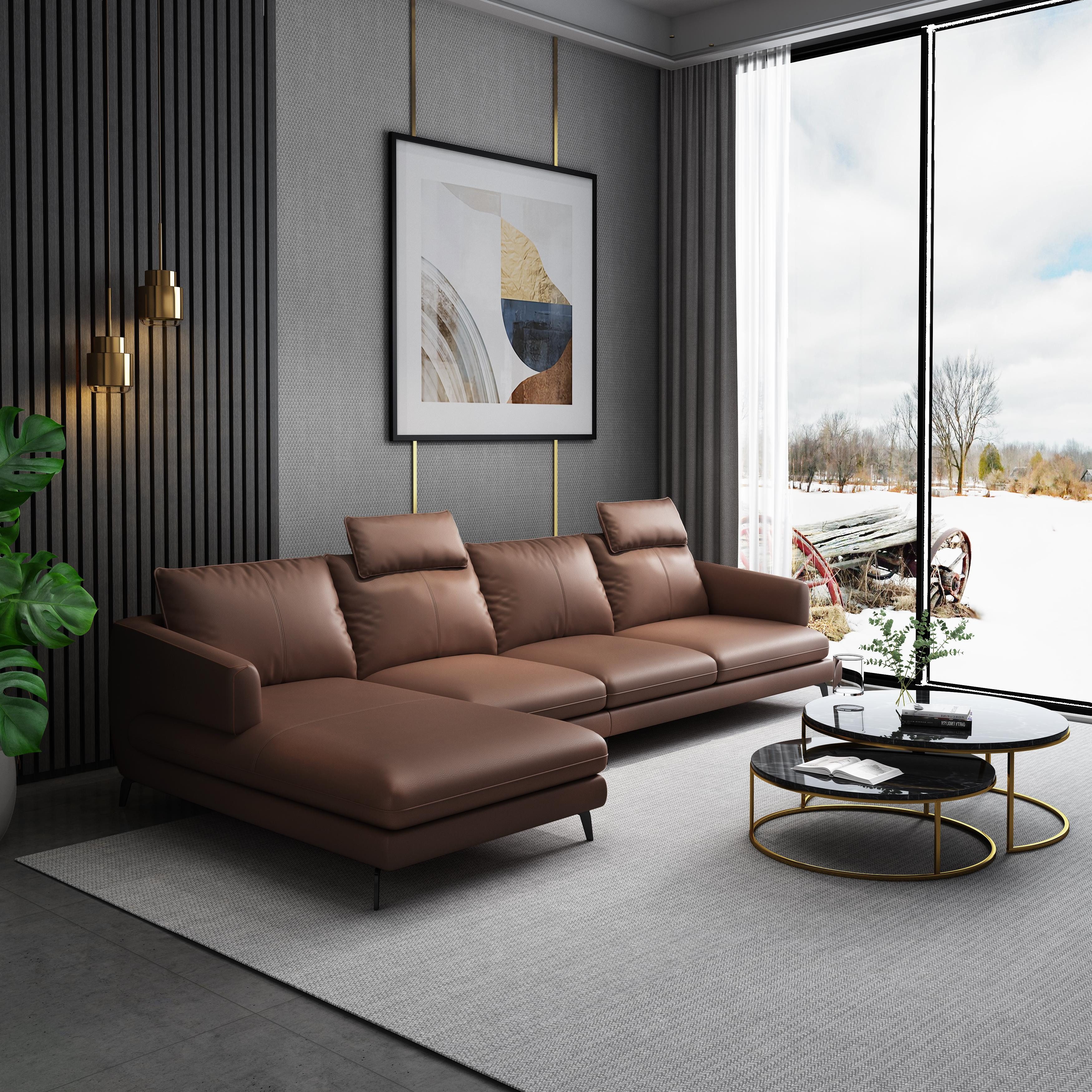 Xlmoebel Ecksofa Neues modernes Ecksofa in L-Form aus Leder für das Wohnzim günstig online kaufen