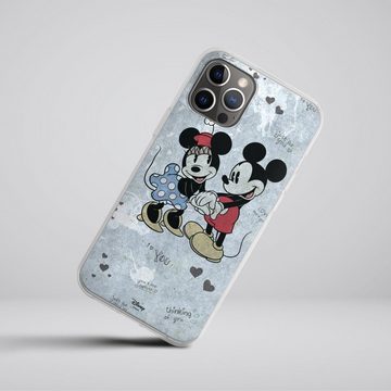 DeinDesign Handyhülle Disney Mickey & Minnie Mouse Vintage Mickey&Minnie In Love, Apple iPhone 12 Pro Max Silikon Hülle Bumper Case Handy Schutzhülle