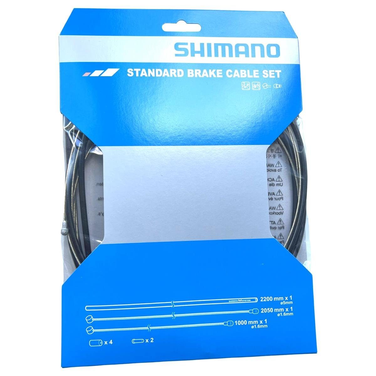 Shimano Bremszug x Felgenbremse Komplettset / Standard MTB Shimano 1,6 Road 2,05m