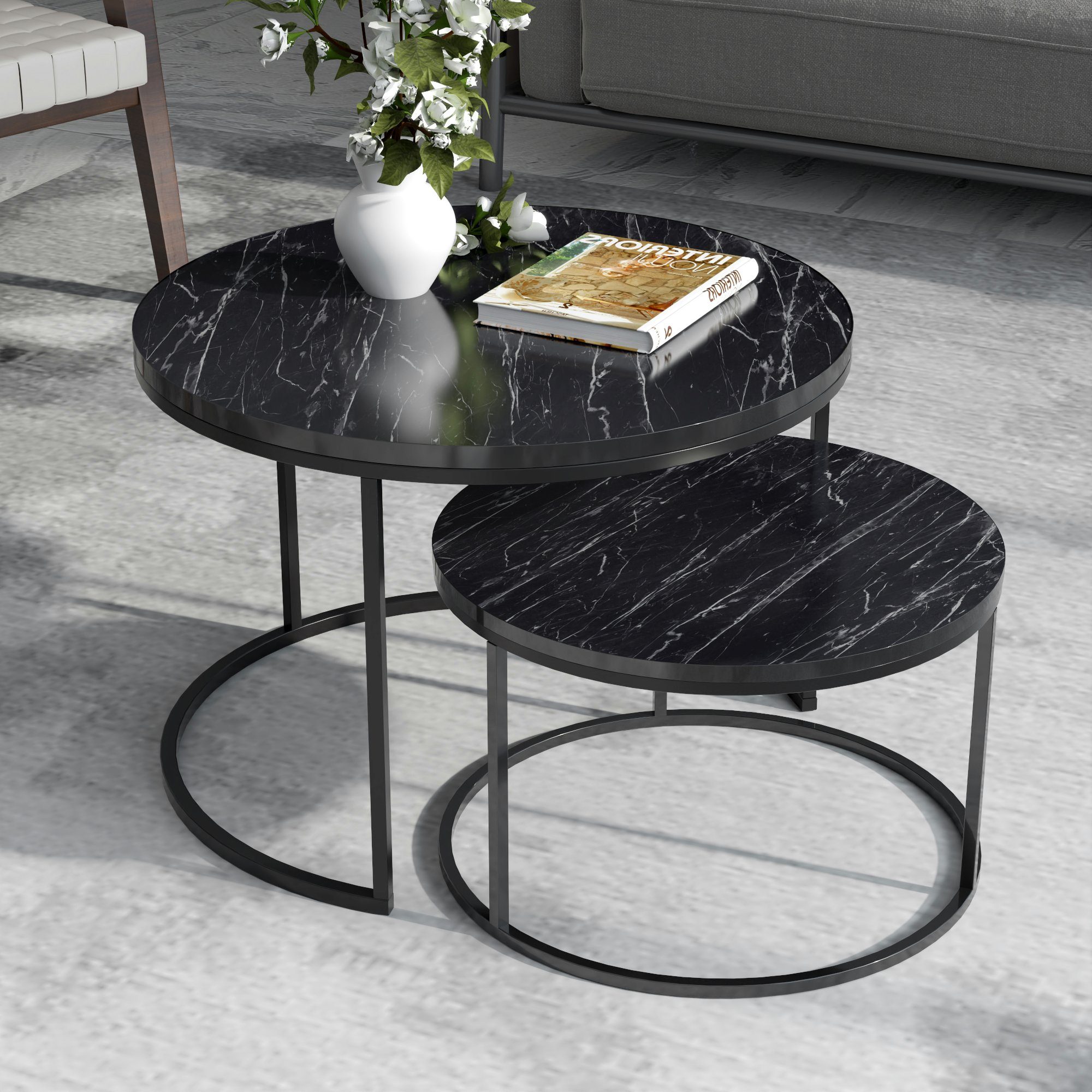 en.casa Couchtisch, »Skagen« Beistelltisch im 2er günstig online kaufen
