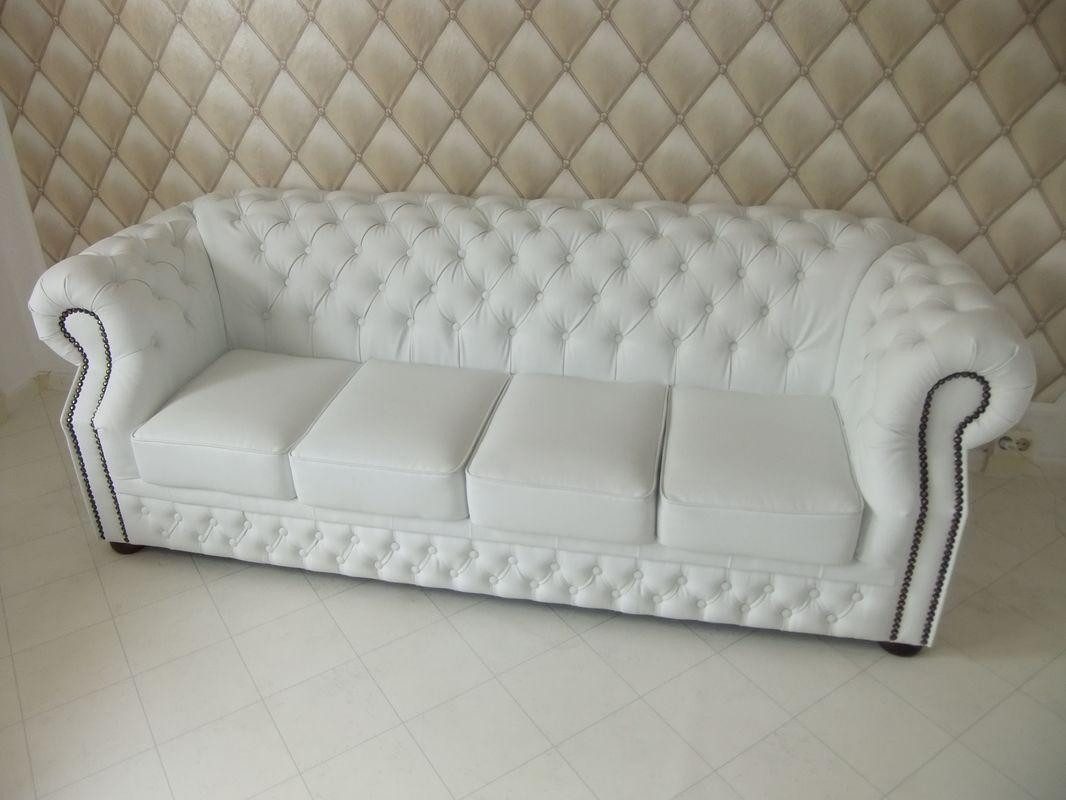 JVmoebel Sofa Chesterfield Ledersofa in elegantem Design für gemütliches Ambiente, Made in Europa