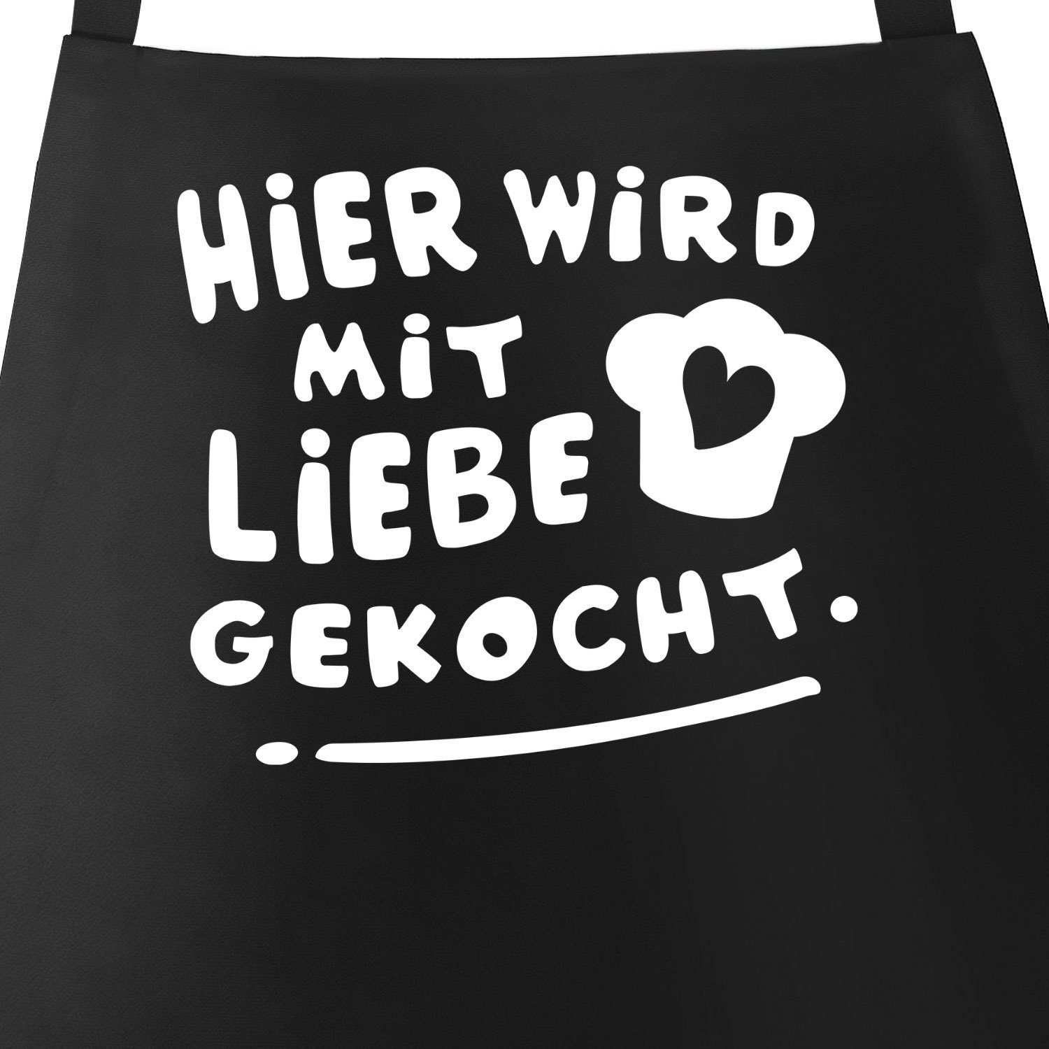MoonWorks Grillschürze »Kochschürze Spruch Hier wird mit Liebe gekocht