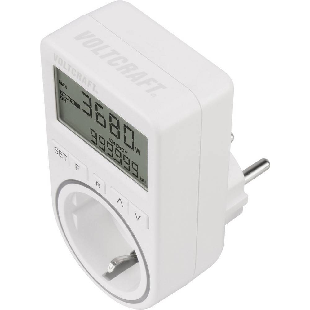 VOLTCRAFT Energiekostenmessgerät Energiekostenmessgerät VC-8235895, Kostenprognose, Alarmfunktion, Stromtarif einstellbar