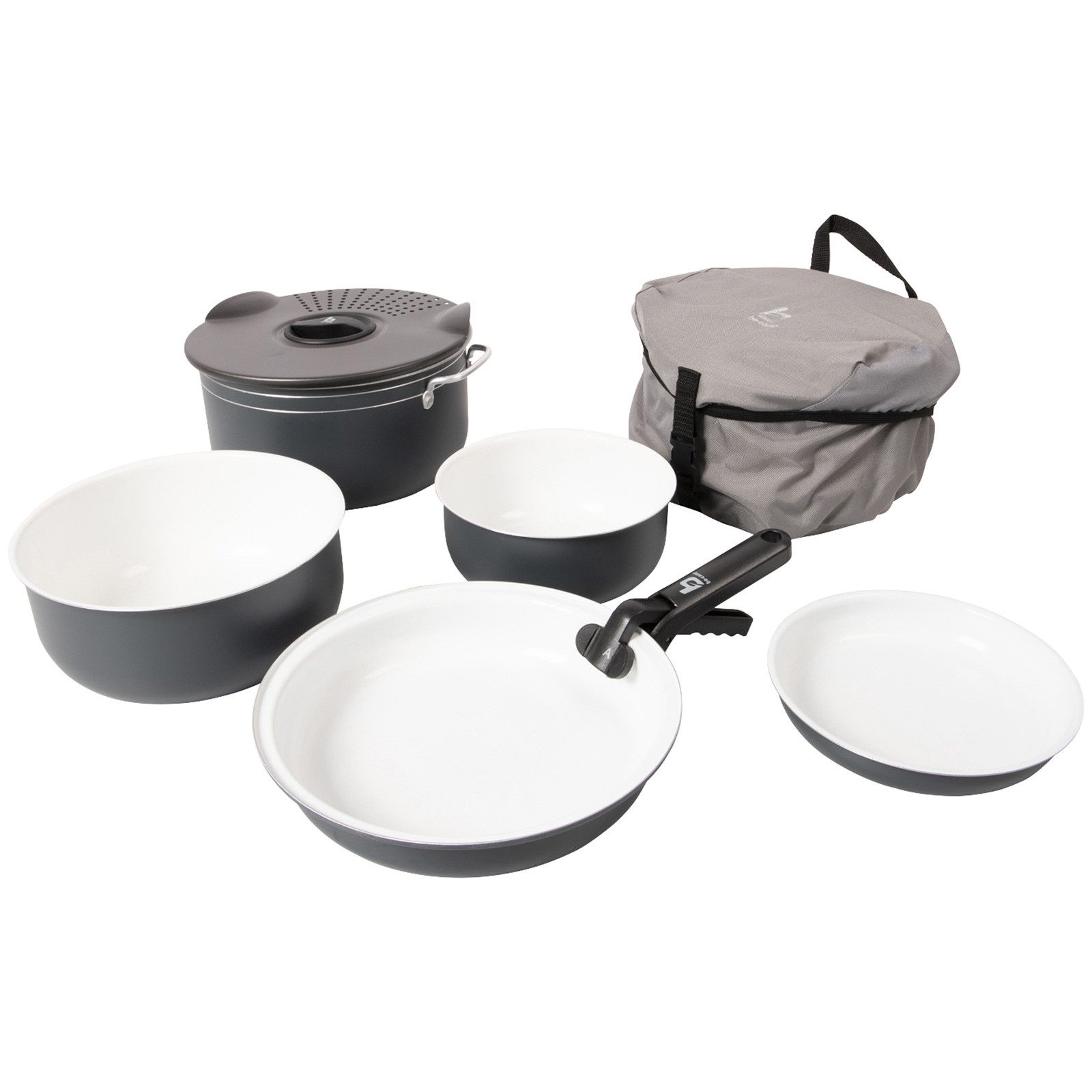 Topf-Set Keramik Kochset 7-teilig Alu Camping