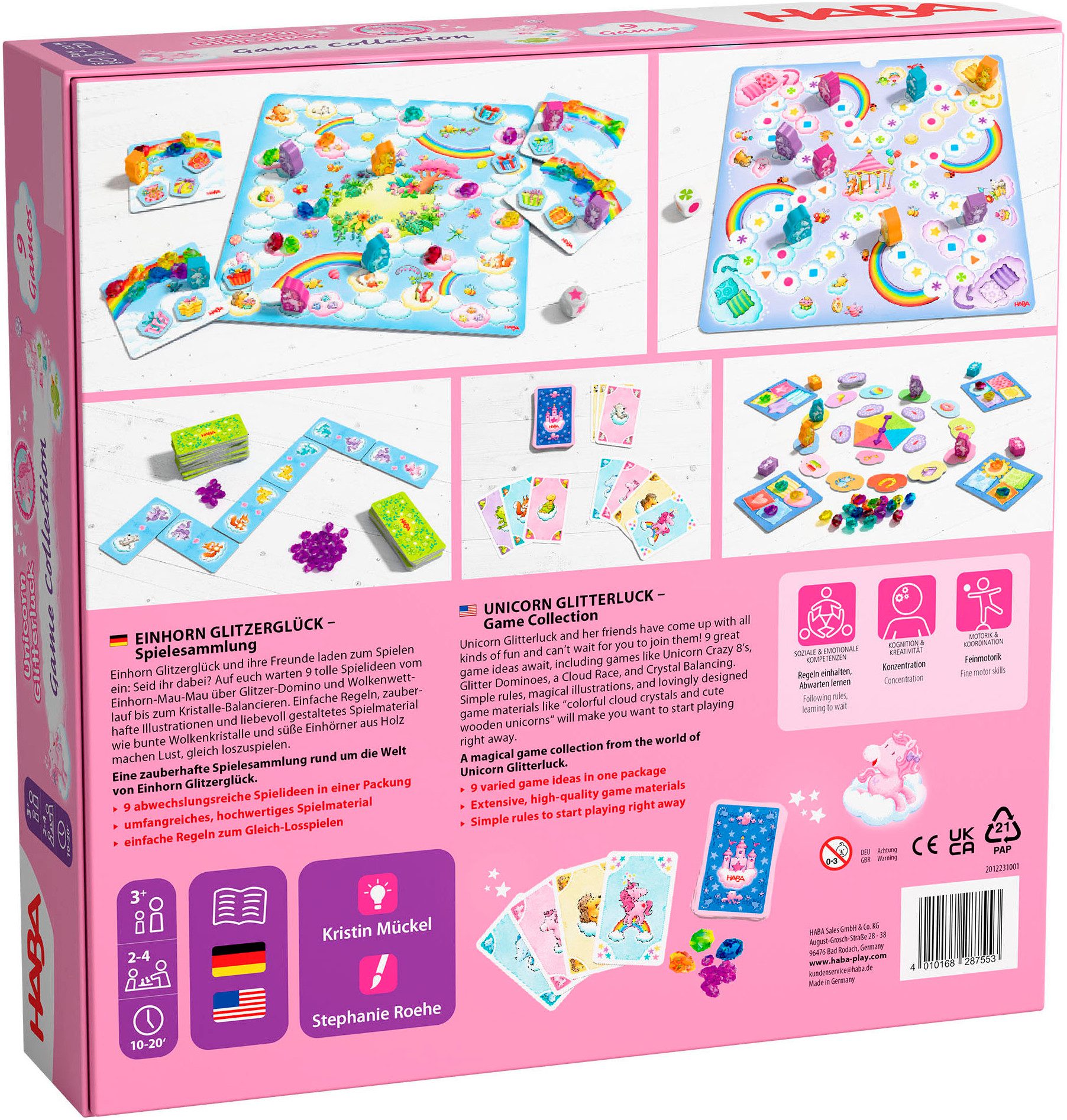 Haba Spielesammlung Einhorn Glitzerglück Spielesammlung, Kinderspiel