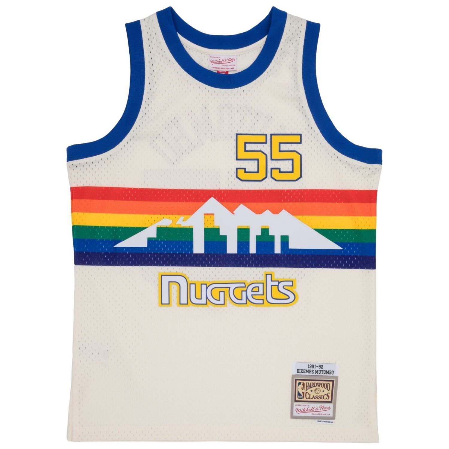 Basketballtrikot Swingman Jersey Denver Nuggets OFFWHITE Dikembe Mu