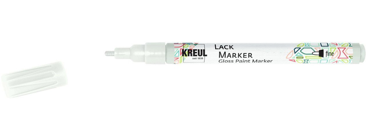 Kreul Künstlerstift Kreul Lack Marker fine weiß, 1-2 mm