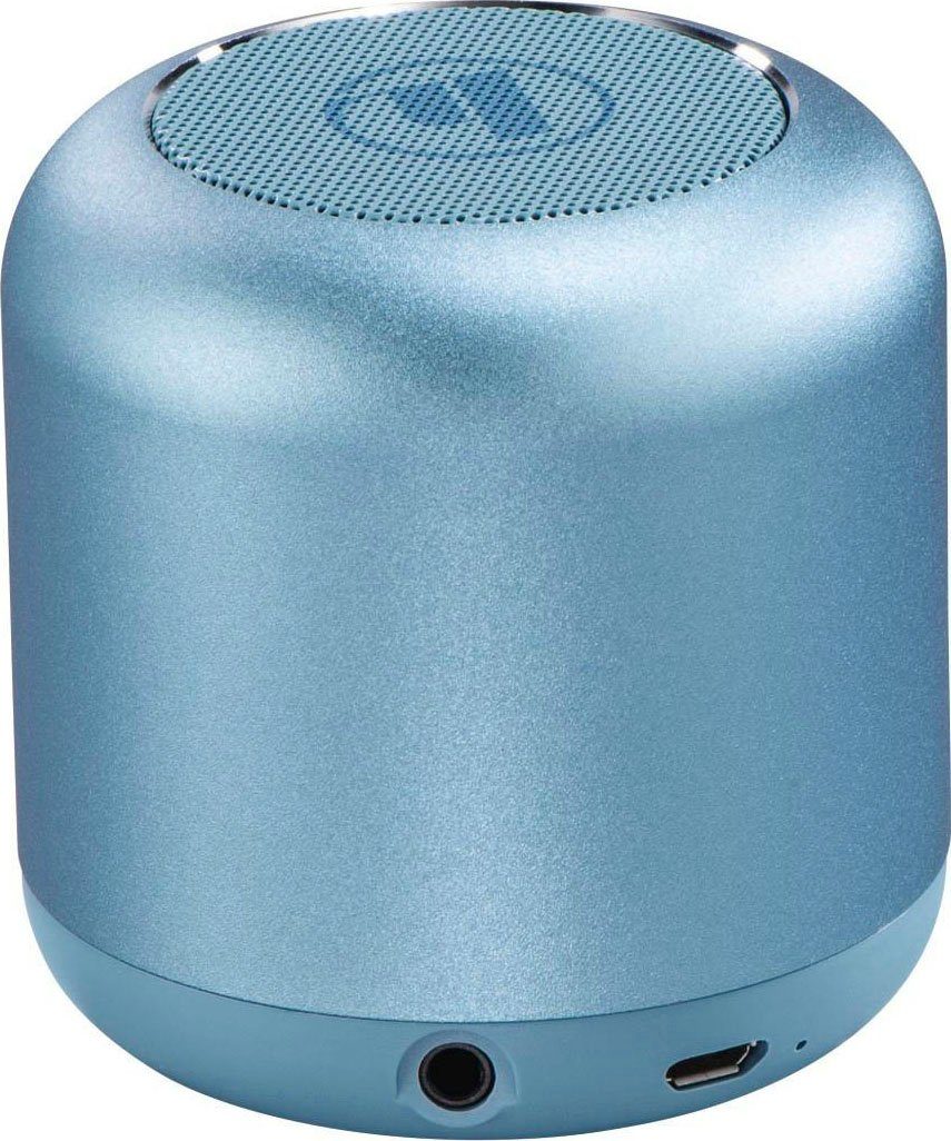 Hama Bluetooth® Lautsprecher "Drum 2.0" Robustes Aluminiumgehäuse) HFP, (A2DP Bluetooth-Lautsprecher Bluetooth, Freisprecheinrichtung) Integrierte AVRCP Bluetooth, hellblau W (3,5