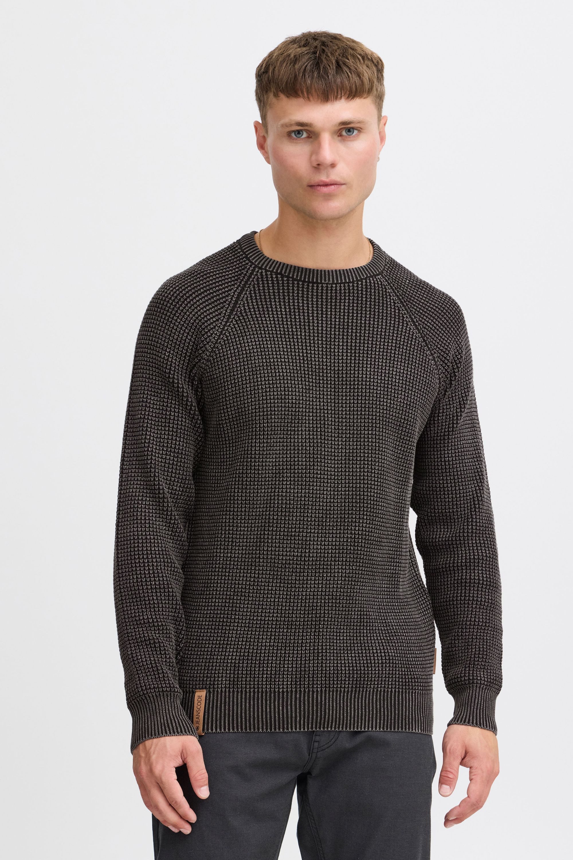 Indicode Strickpullover IDRockford Strickpulli in Waffelstrick-Optik günstig online kaufen