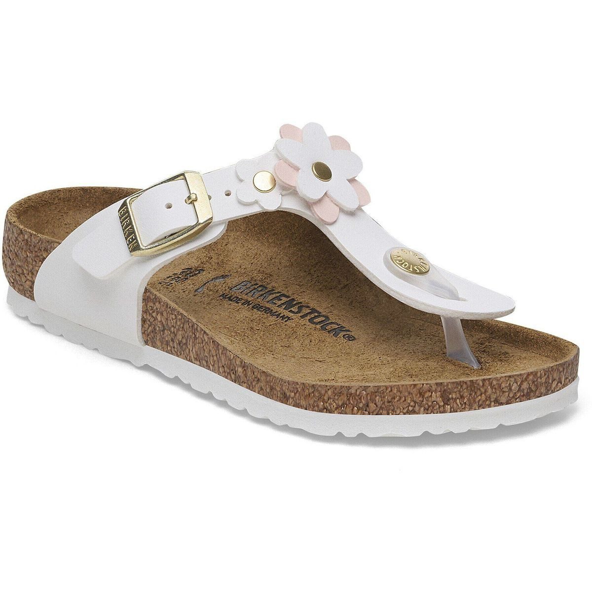 Birkenstock Gizeh Kids Flowers Birko-flor Outdoorsandale Modischer Kinderschuh mit anatomischem Fußbett, ideal für Alltag und