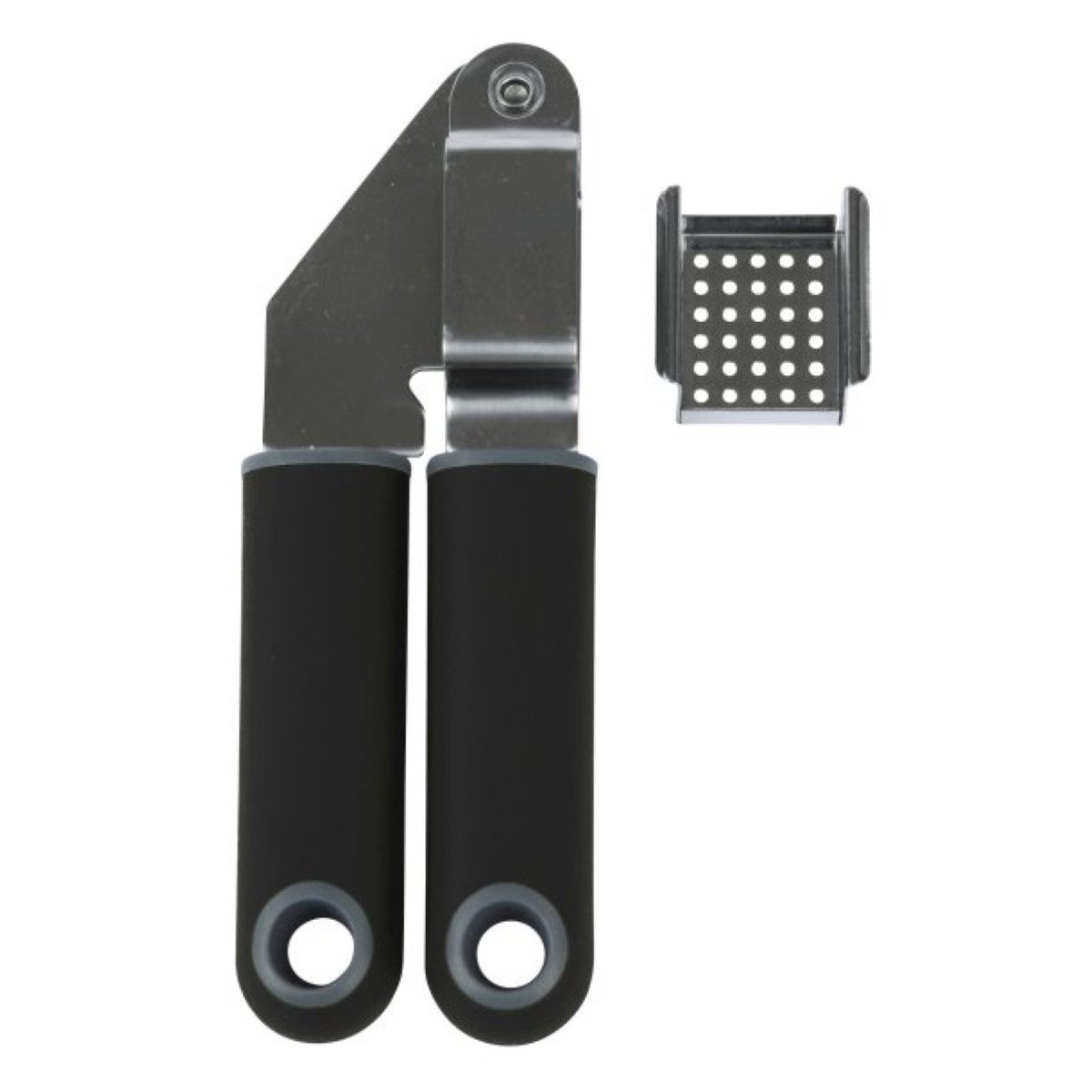 axentia Knoblauchpresse aus Edelstahl mit ergonomischem Softtouch-Griff (1 St)